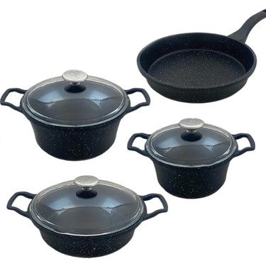 CEM EFDAL 7PRC DÖKÜM TENCERE SETİ 20 DERİN 24 DERİN 26 BASİK 26 TAVA 