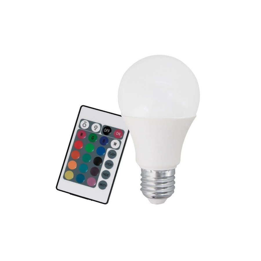LEDOLET UZAKTAN KUMANDALI 60WATT 9W LED RENKLİ AMPUL 
