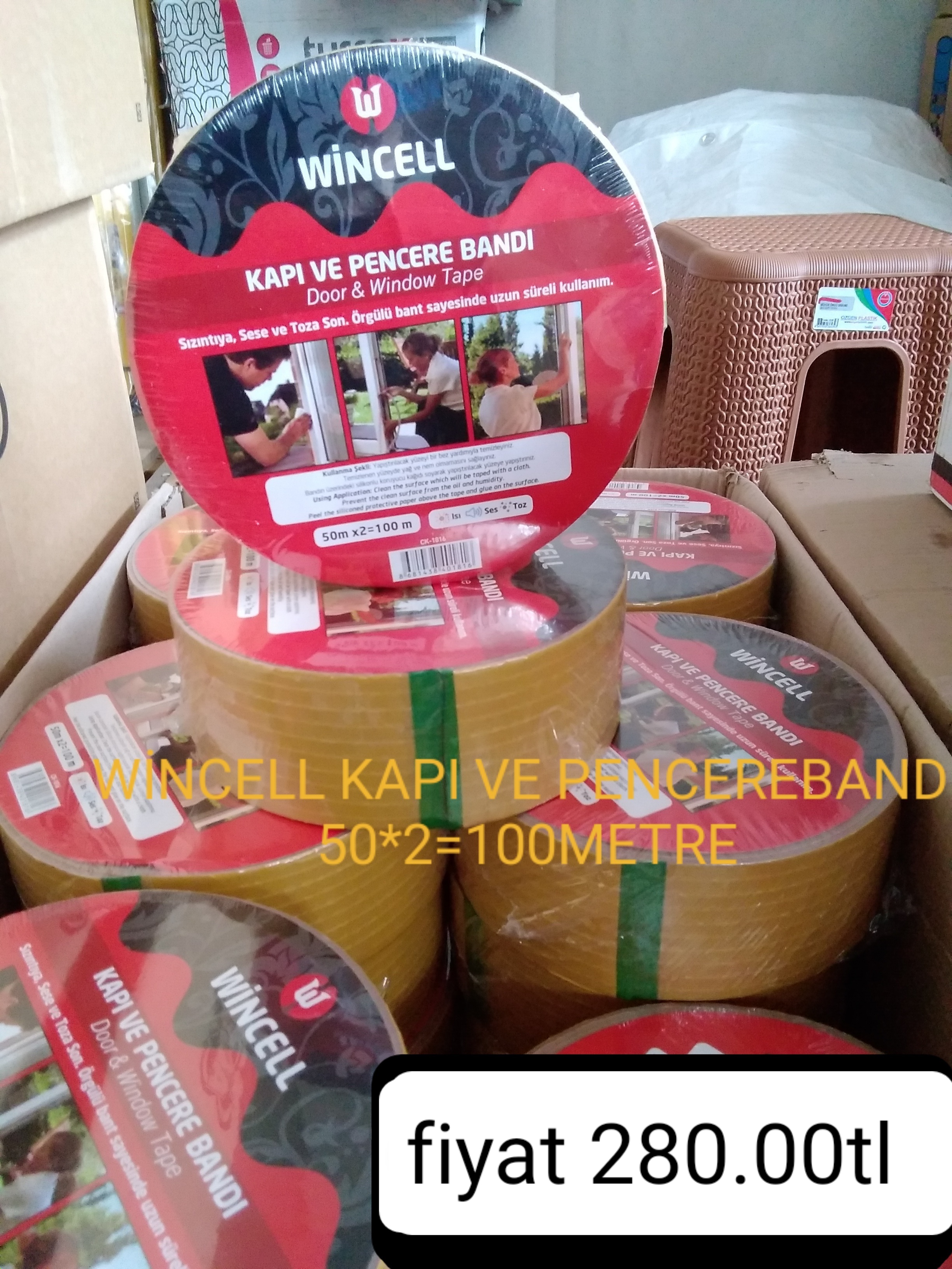 WİNCELL KAPI VE PENCERE BANDI  50*2=100 METRE