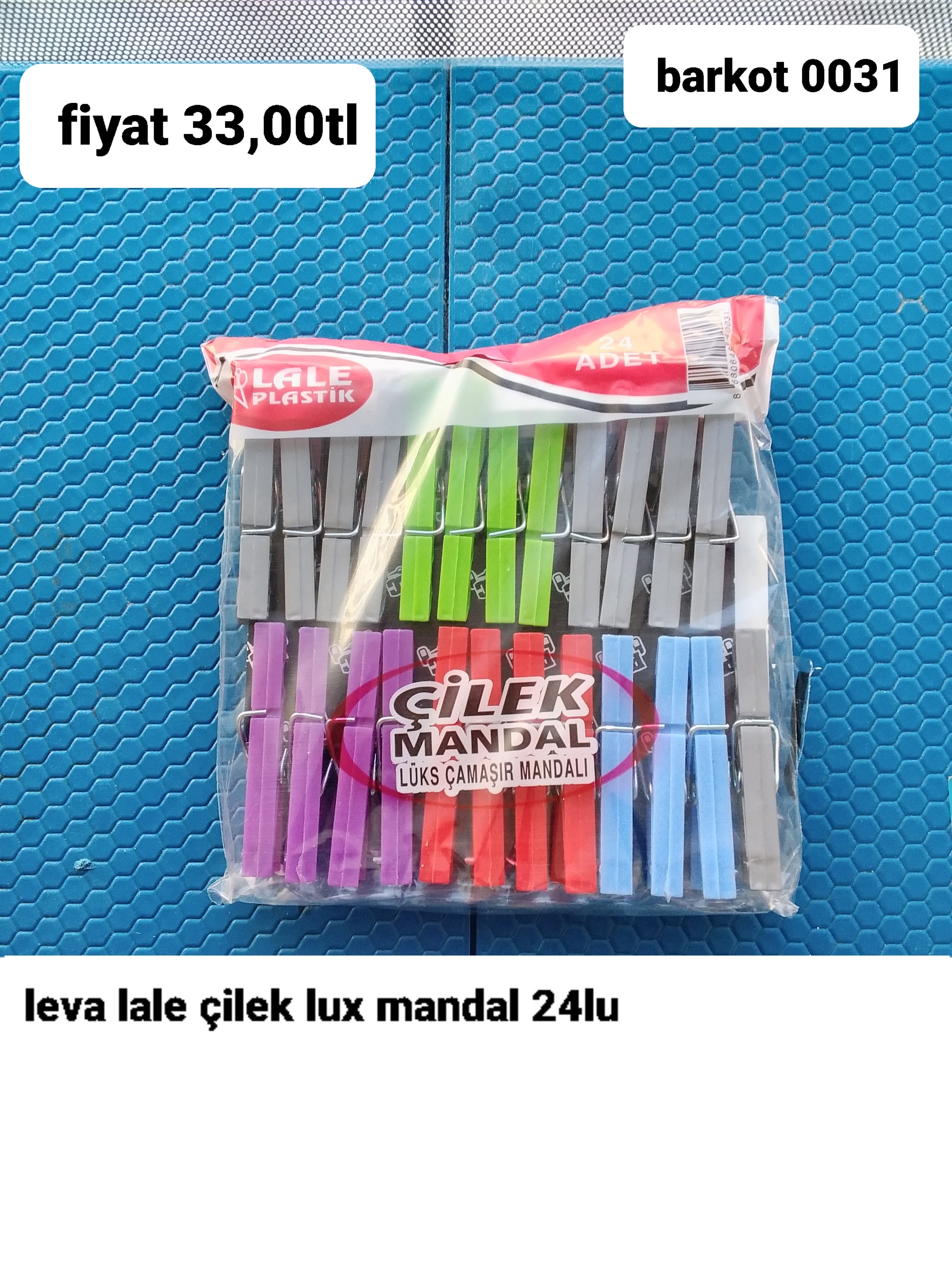 LEVA LALE ÇİLEK LUX MANDAL 24LÜ  0031