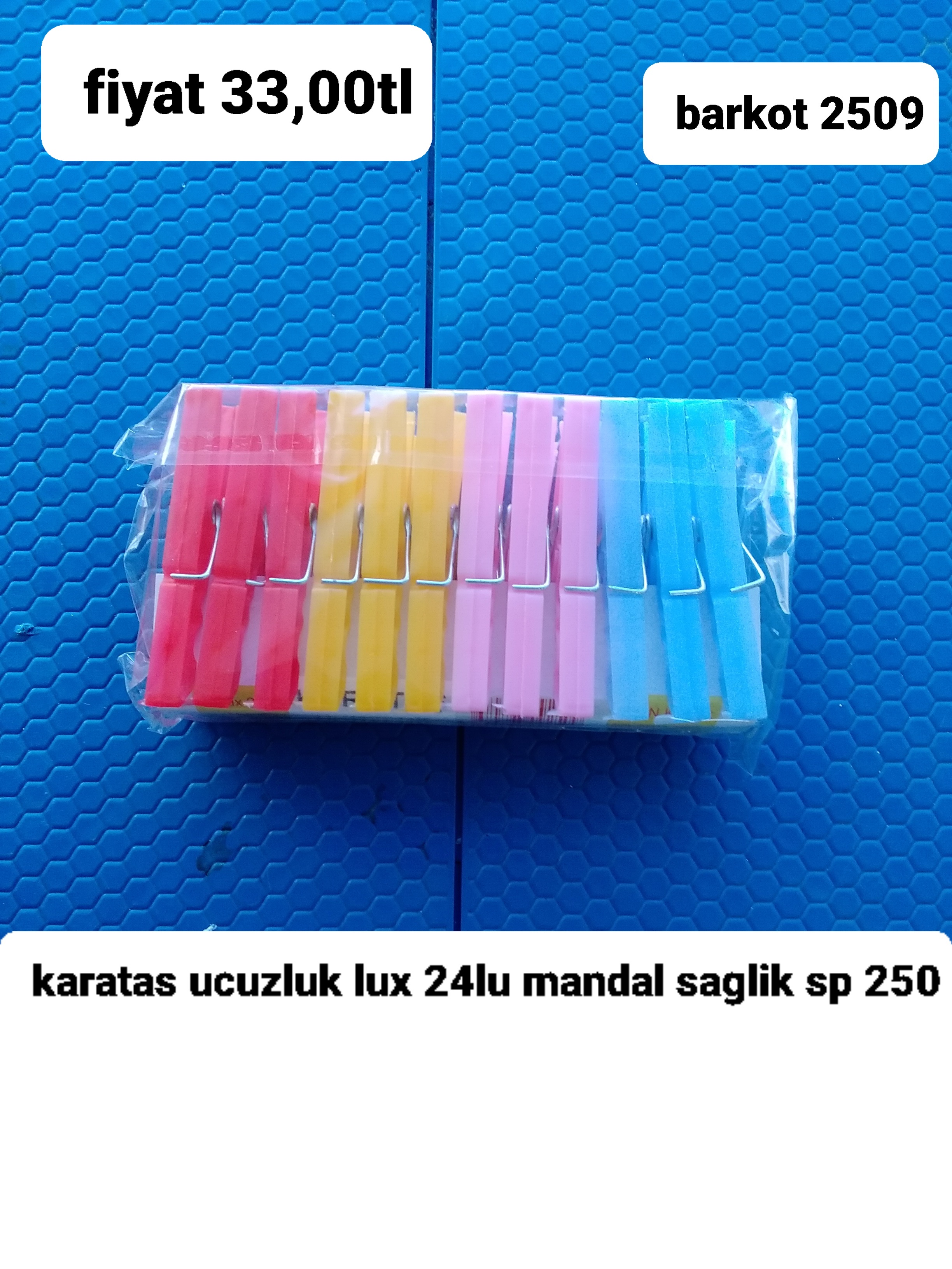 KARATAŞ UCUZLUK LÜX 24'LÜ MANDAL 2509