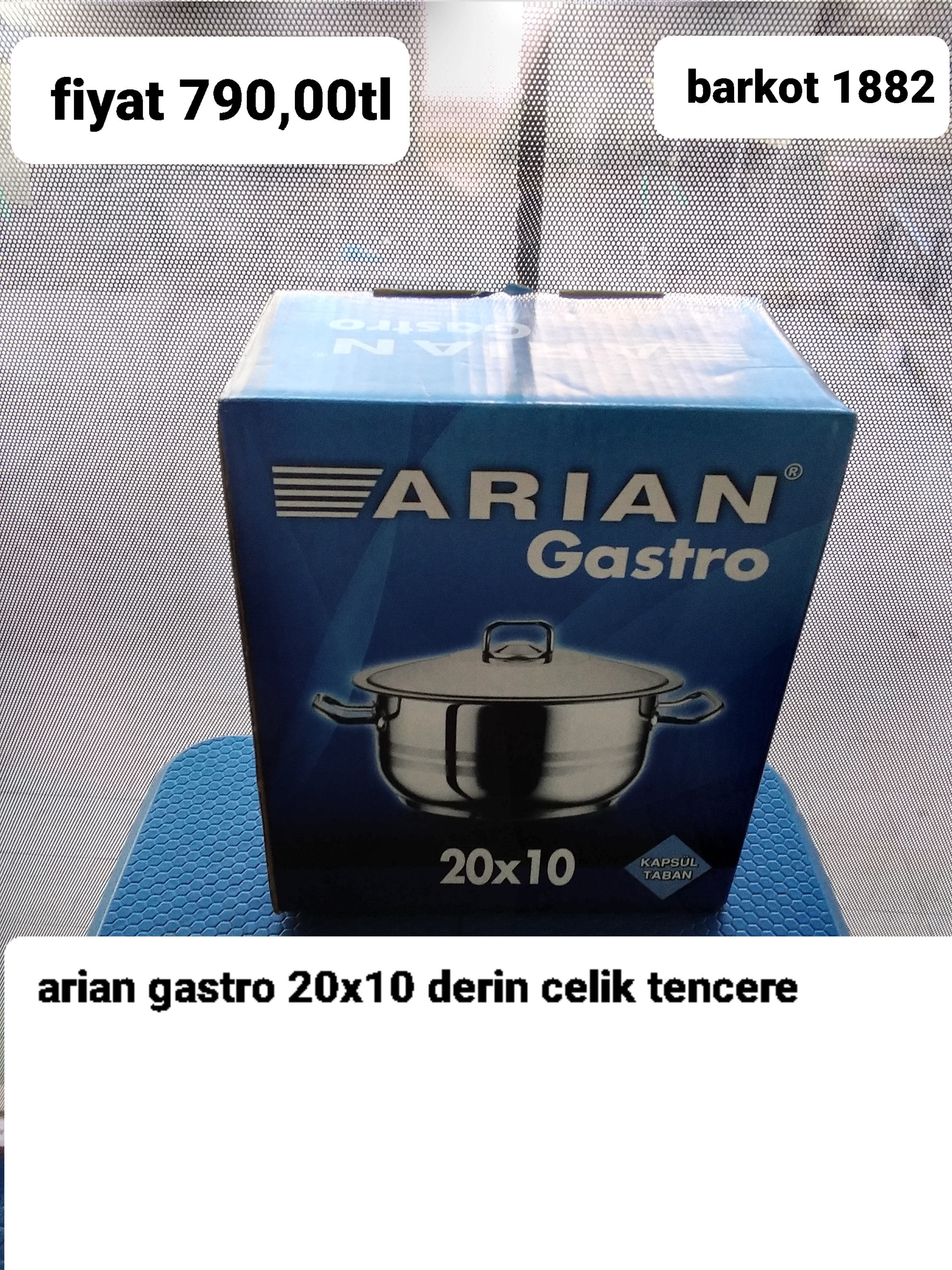 ARİAN GASTRO 20*10 DERİN ÇELİK TENCERE 1882