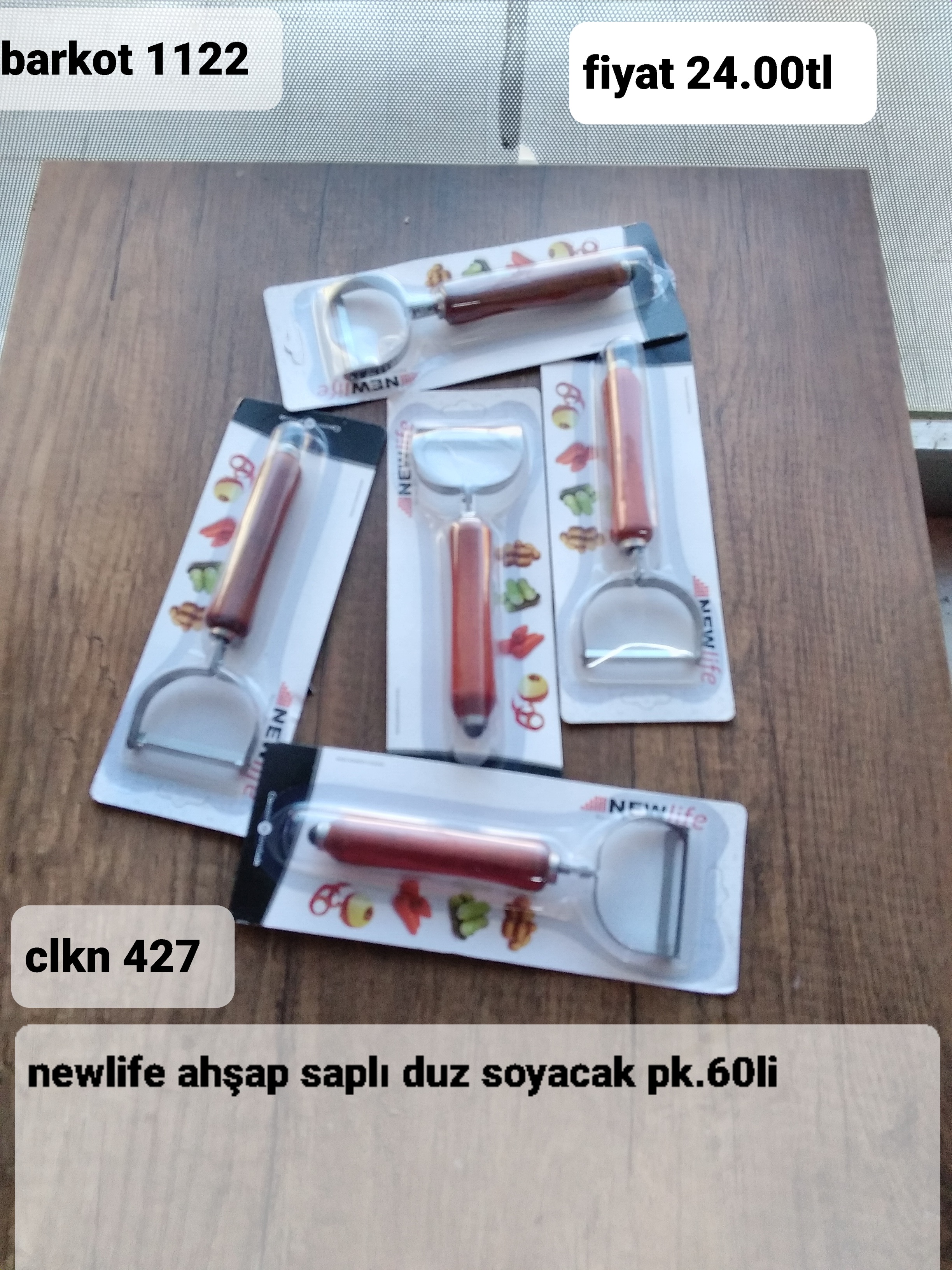 NEWLİFE  AHŞAP  SAPLI DÜZ SOYACAK PK 60 LI 1122