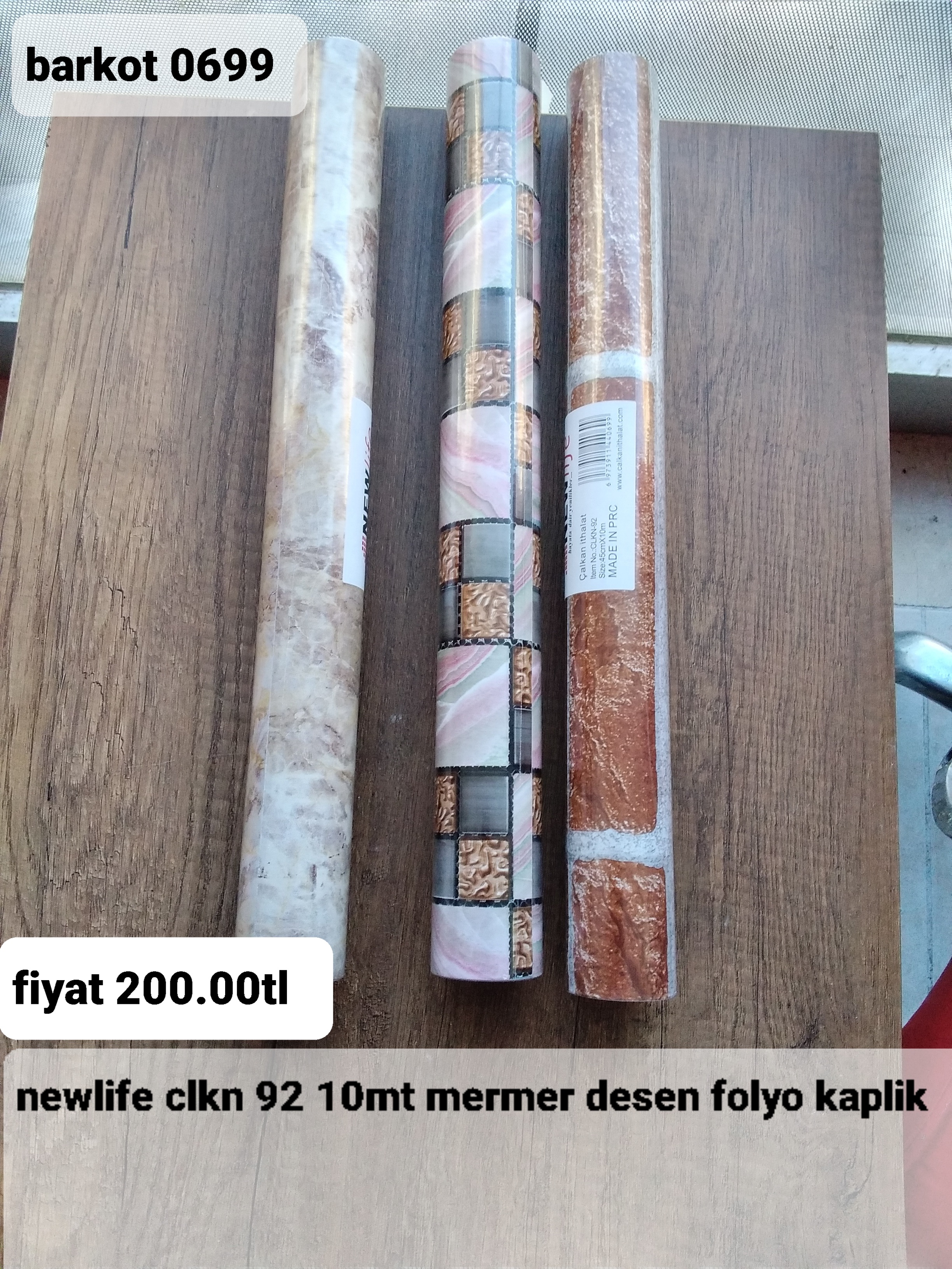 NEWLİFE CLKN 92 10 MT MERMER DESEN FOLYO KAPLİK 0699