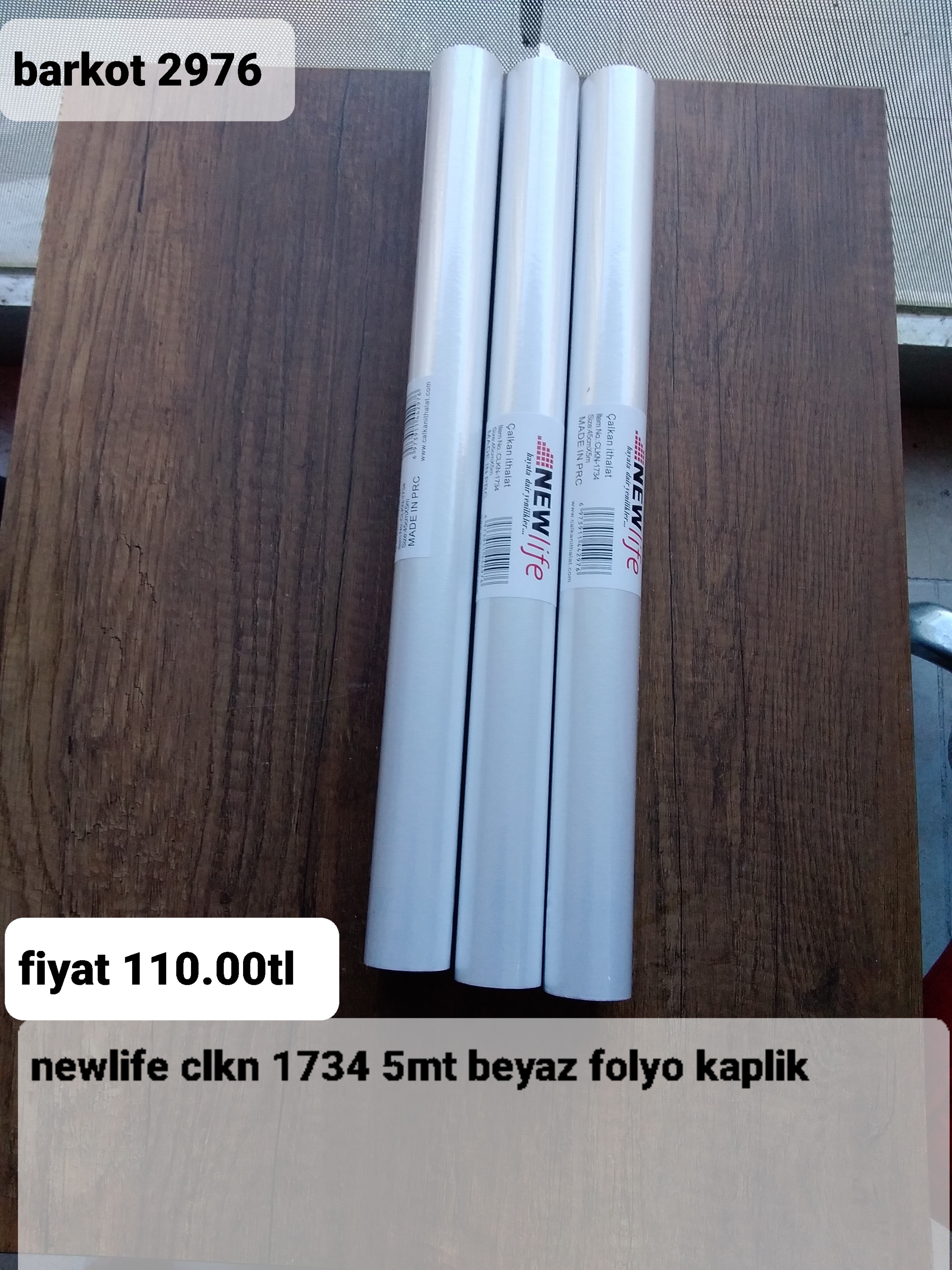 NEWLİFE CLKN 1734 5MT BEYAZ FOLYO KAPLİK 2976