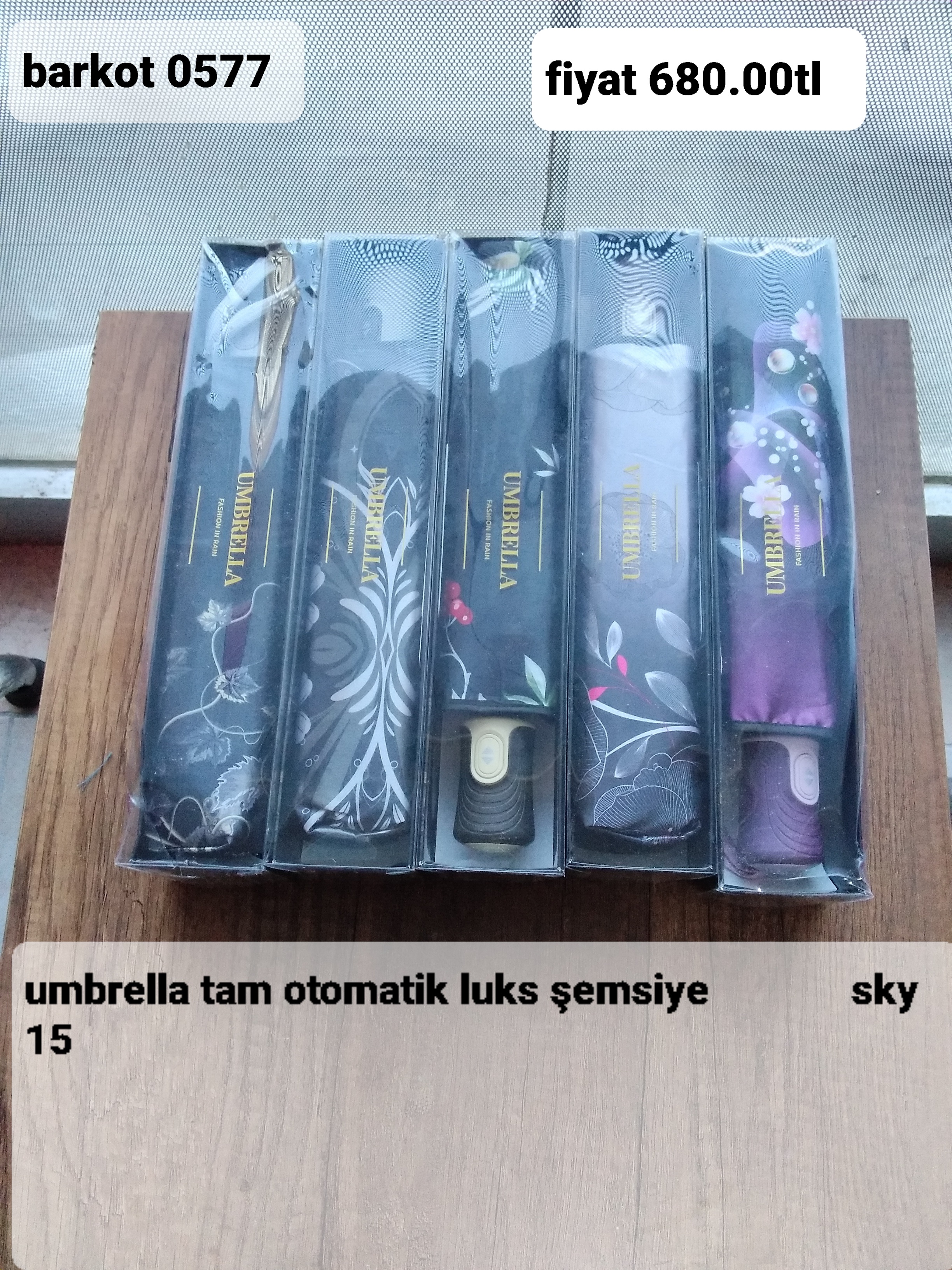 UMBRELLA TAM OTOMATİK LÜX ŞEMSİYE 0577