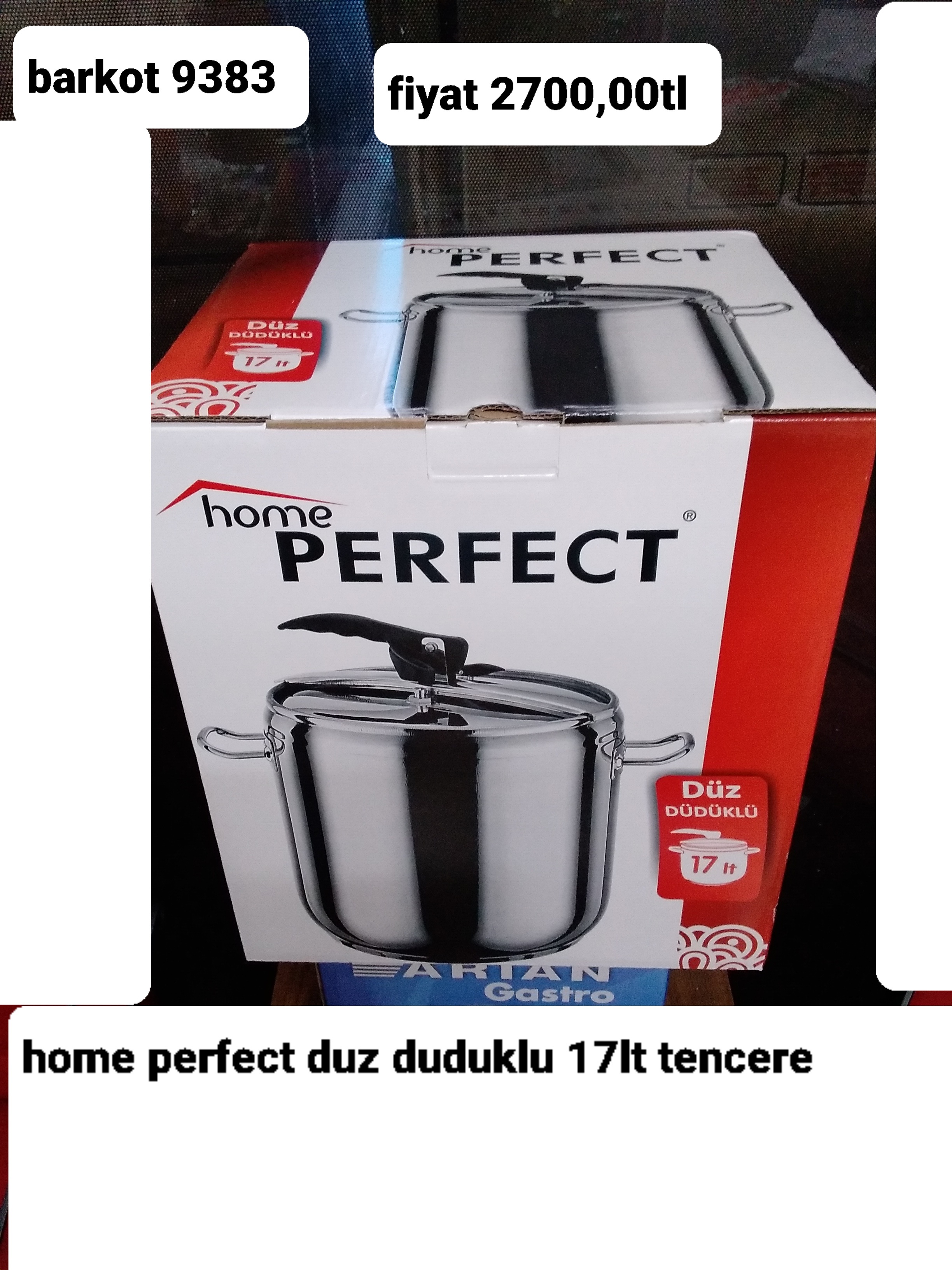HOME PERFECT DÜZ DÜDÜKLÜ 17LT TENCERE 9383