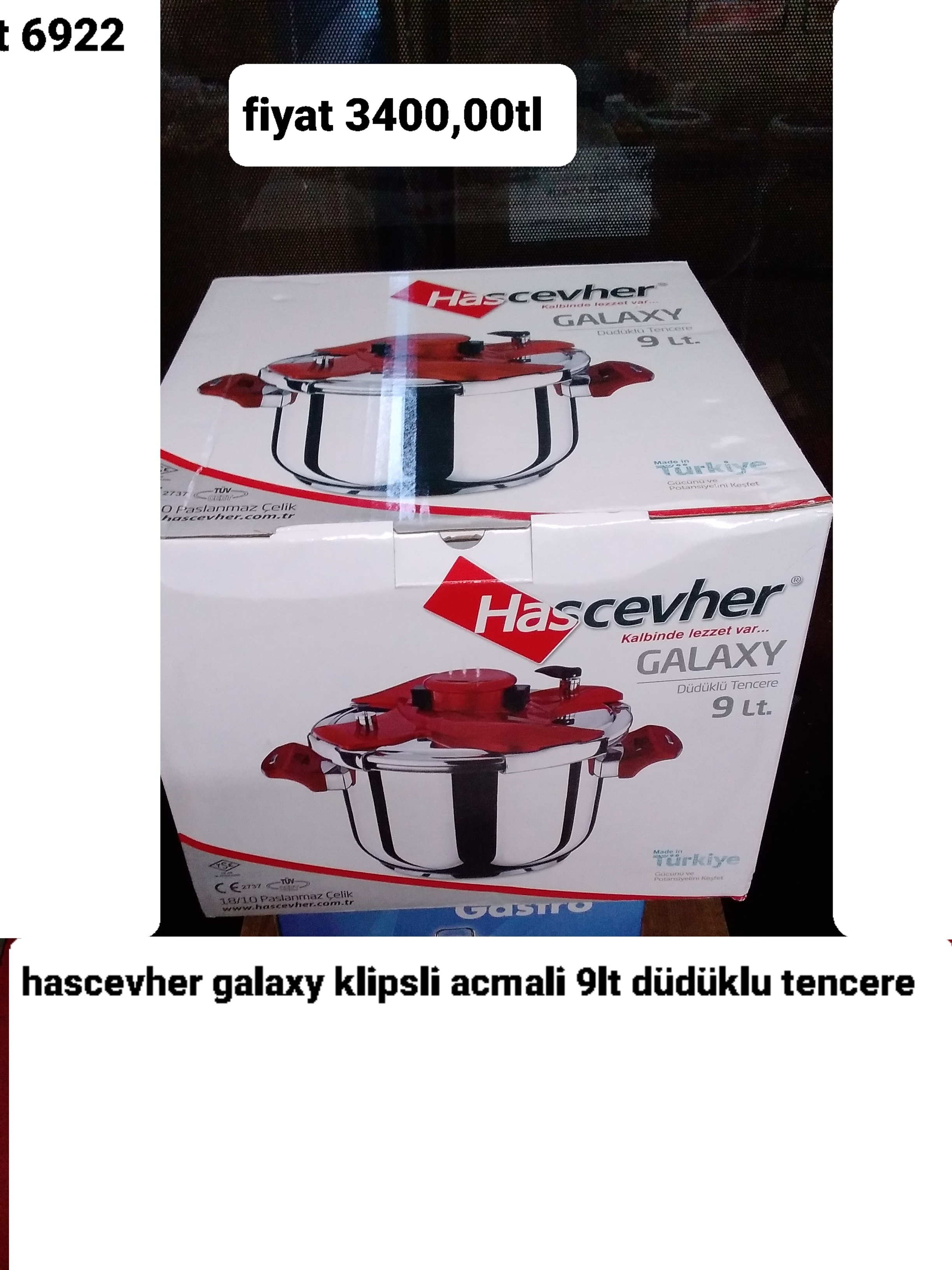 HASCEVHER GALAXY KLİPSLİ AÇMALI 9LT DÜDÜKLÜ TENCERE 6922