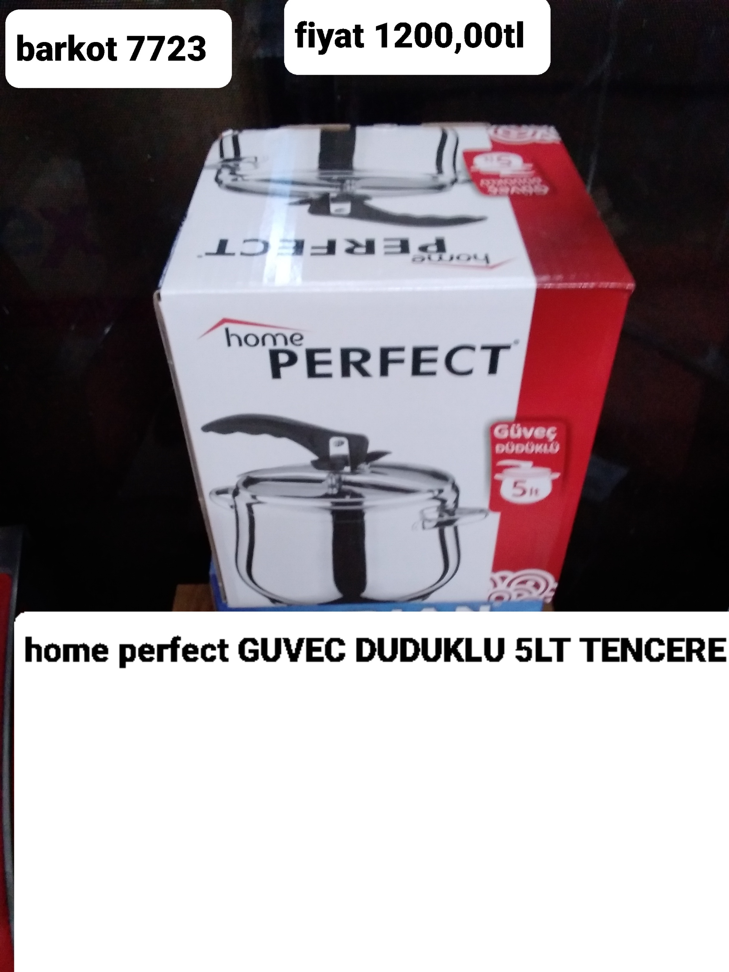 HOM PERFECT GÜVEÇ DÜDÜKLÜ 5LT TENCERE 7723 