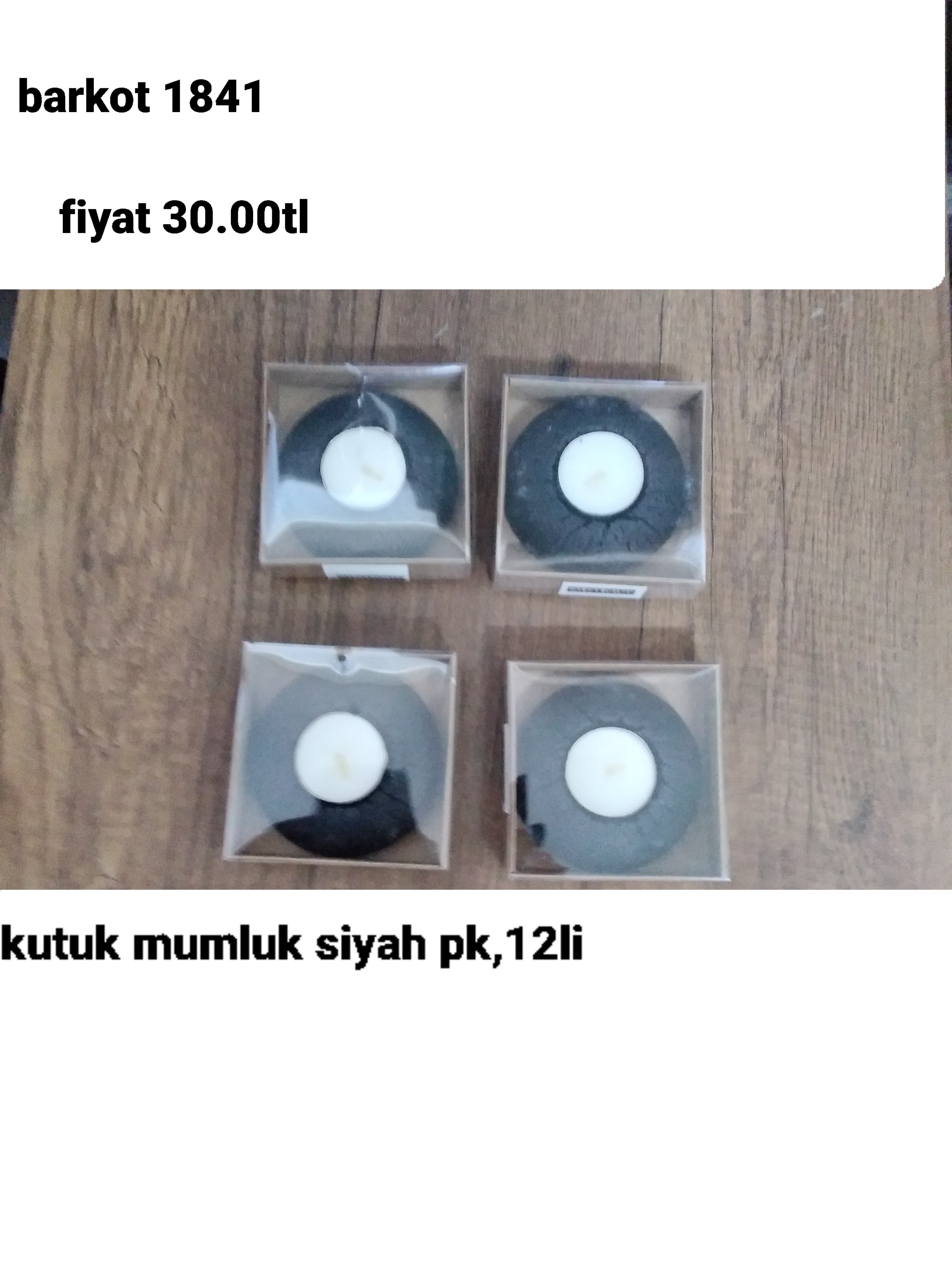 KÜTÜK MUMLUK SİYAH PK 12Lİ 1841