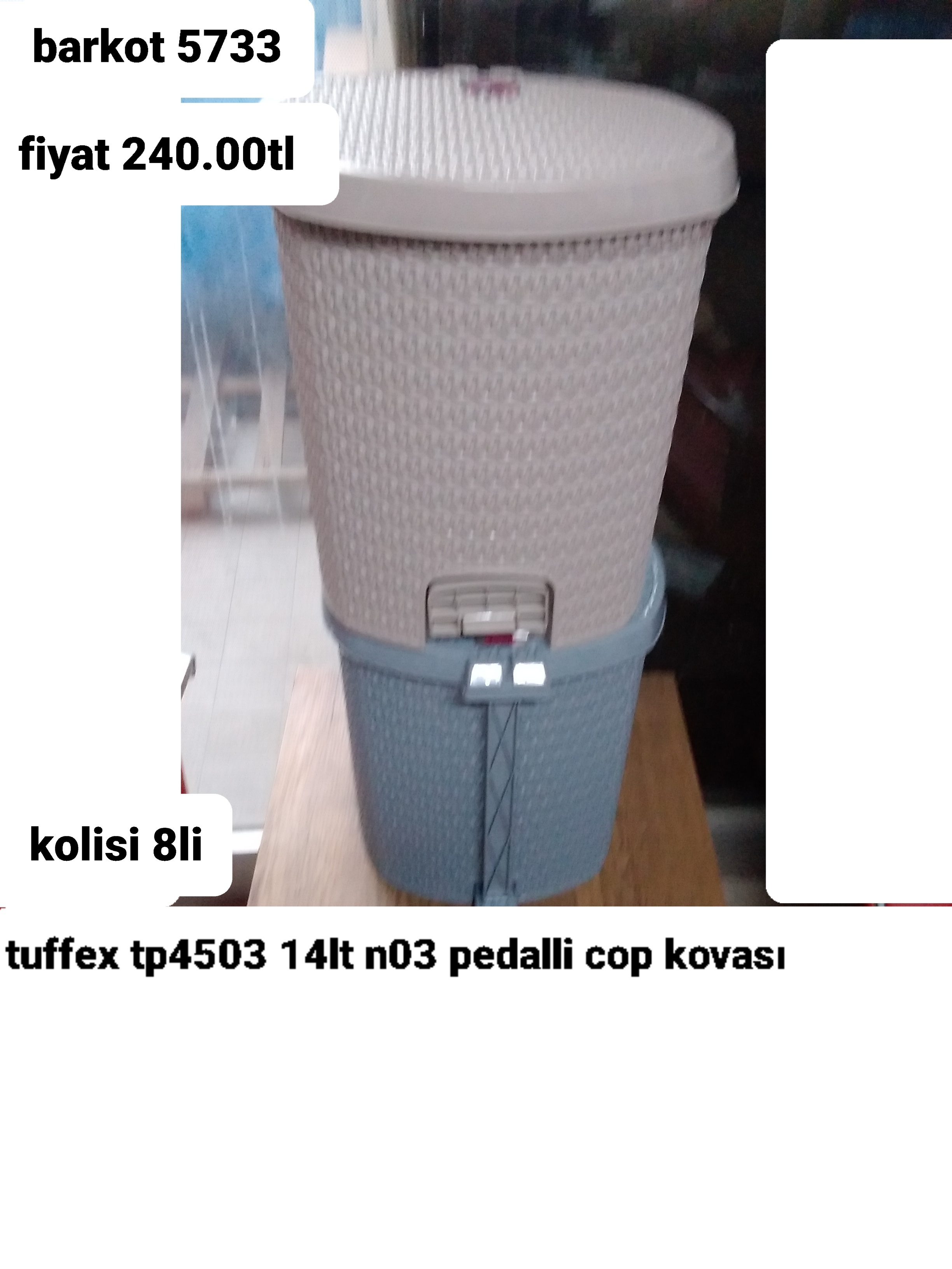 TUFFEX TP 4503 14 LT NO3 PEDALLI ÇÖP KOVASI   5733