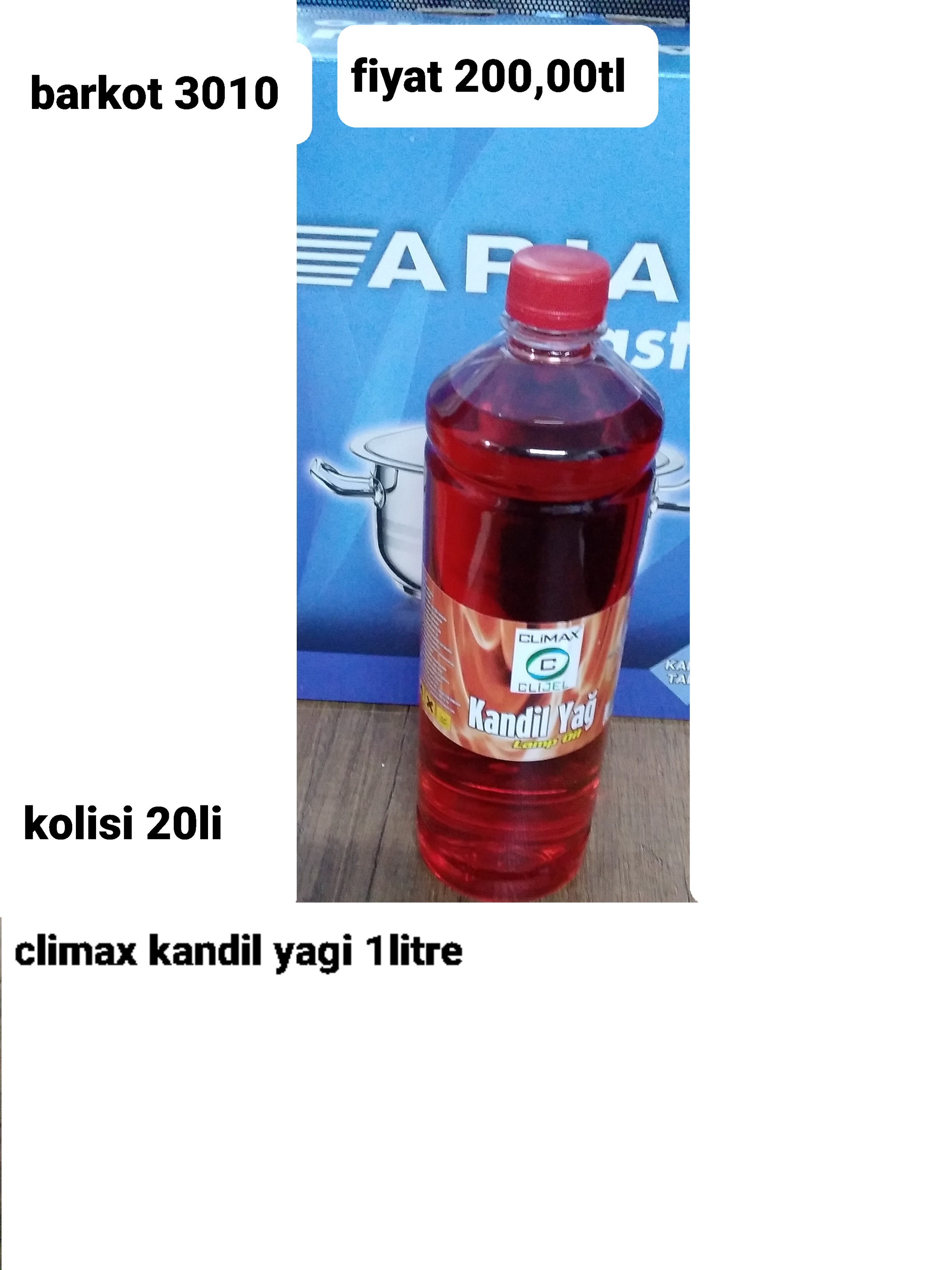 CLİMAX KANDİL YAĞI 1 LT   3010 