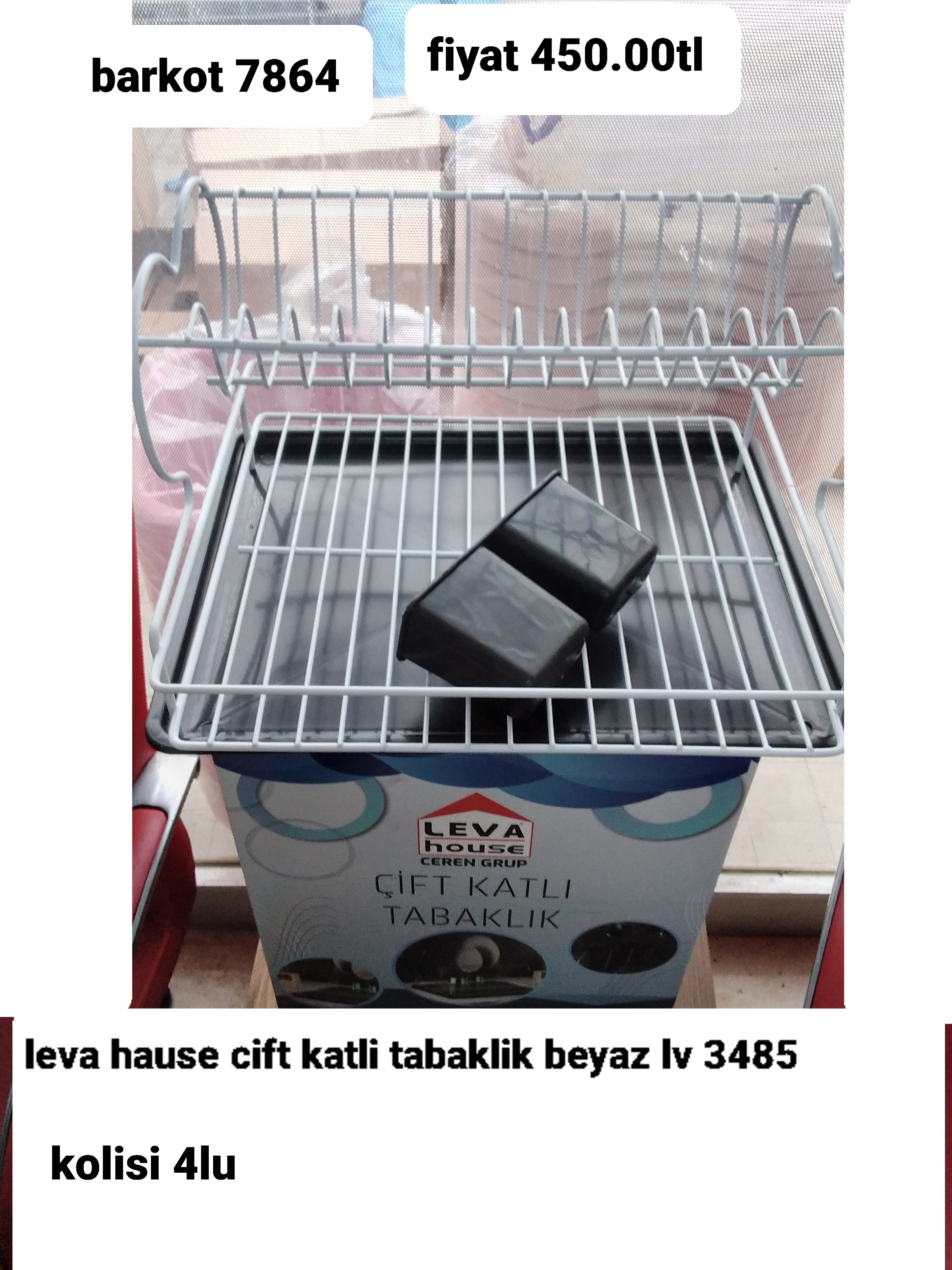 LEVA HOUSE ÇİFT KATLI TABAKLIK BEYAZ  7864