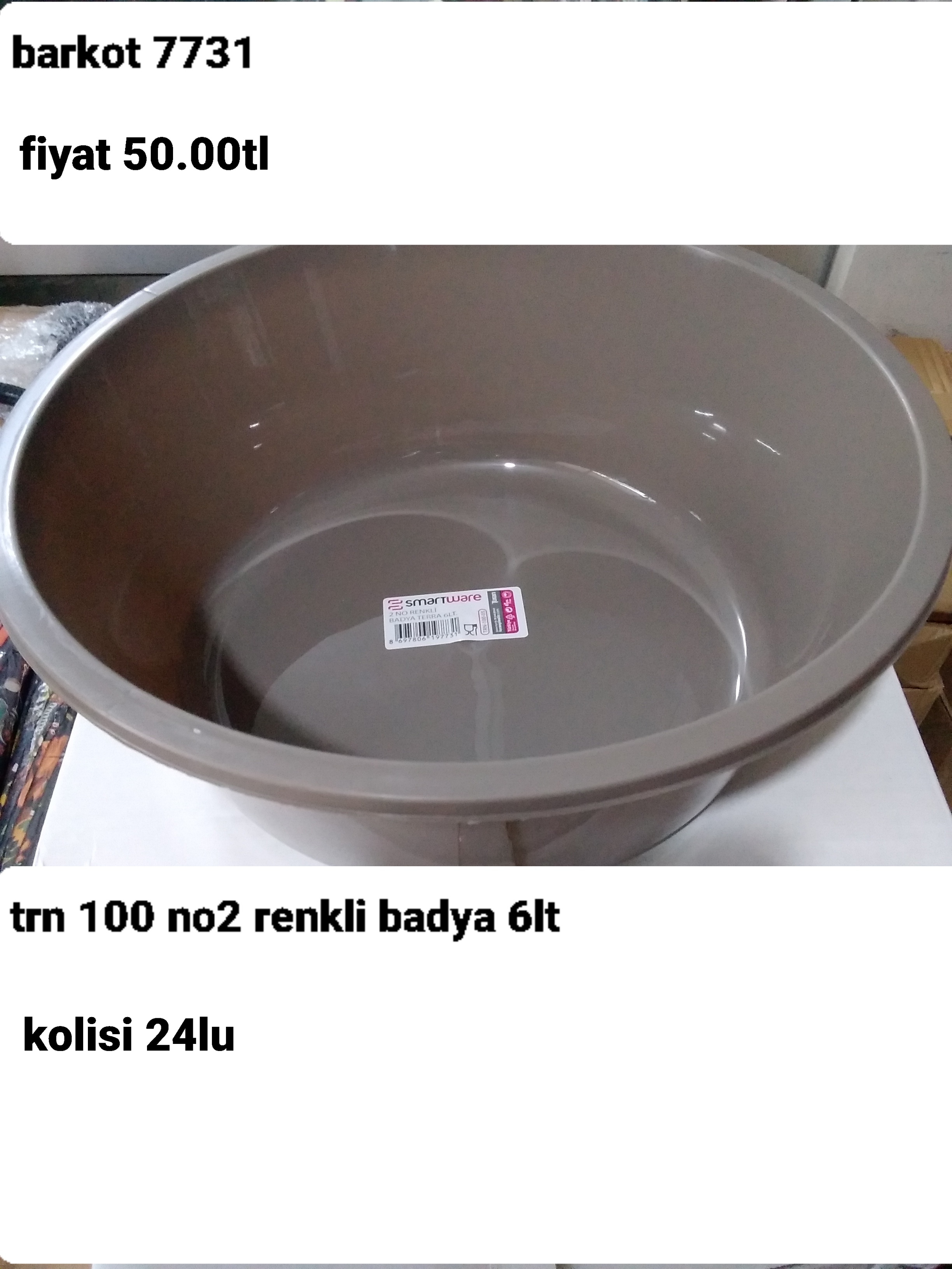 TRN 100 NO 2 RENKLİ BADYA 6LT 7731 