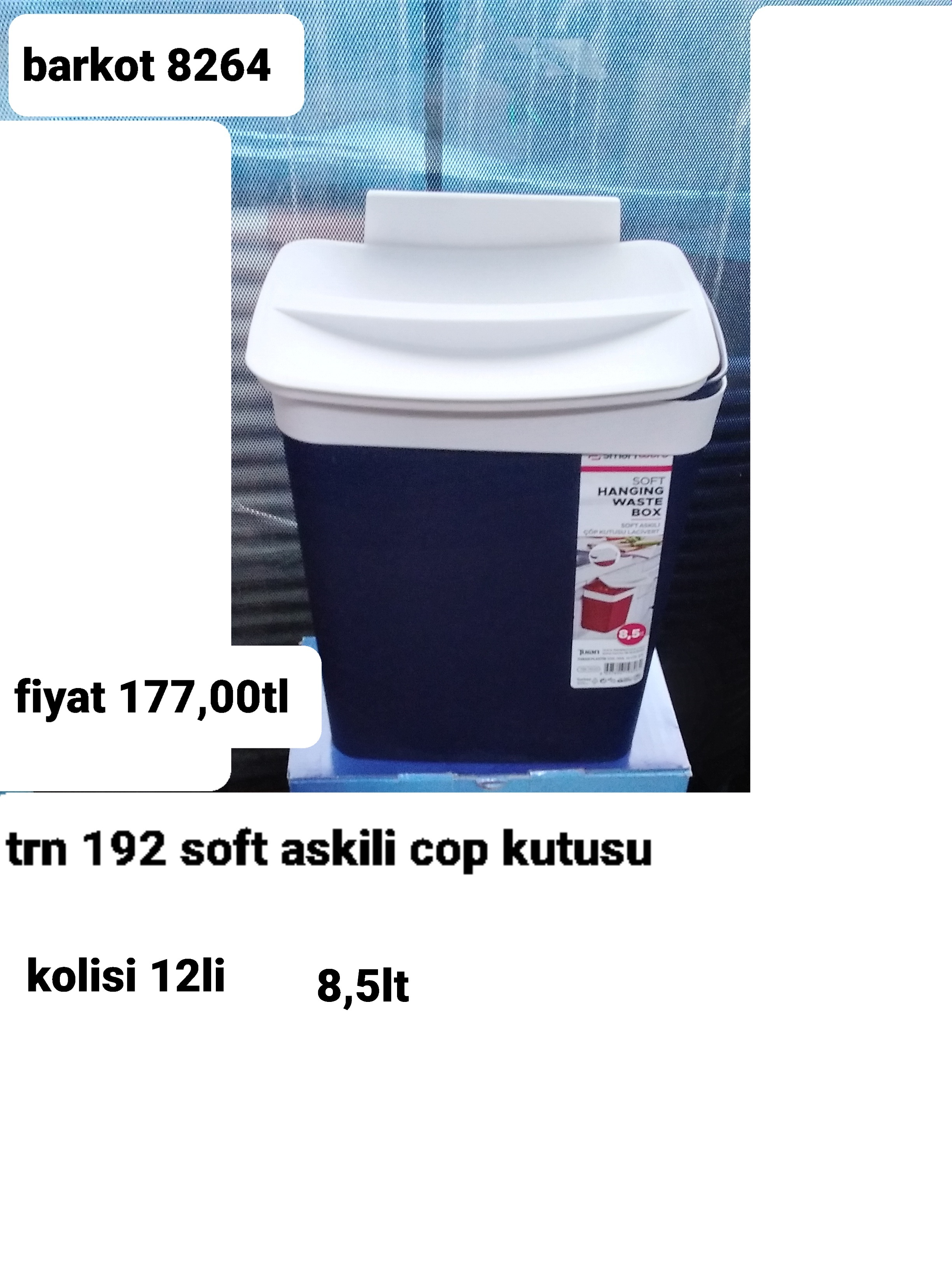 TRN 192 SOFT ASKILI  ÇÖP KUTUSU 8,5 LT 8264