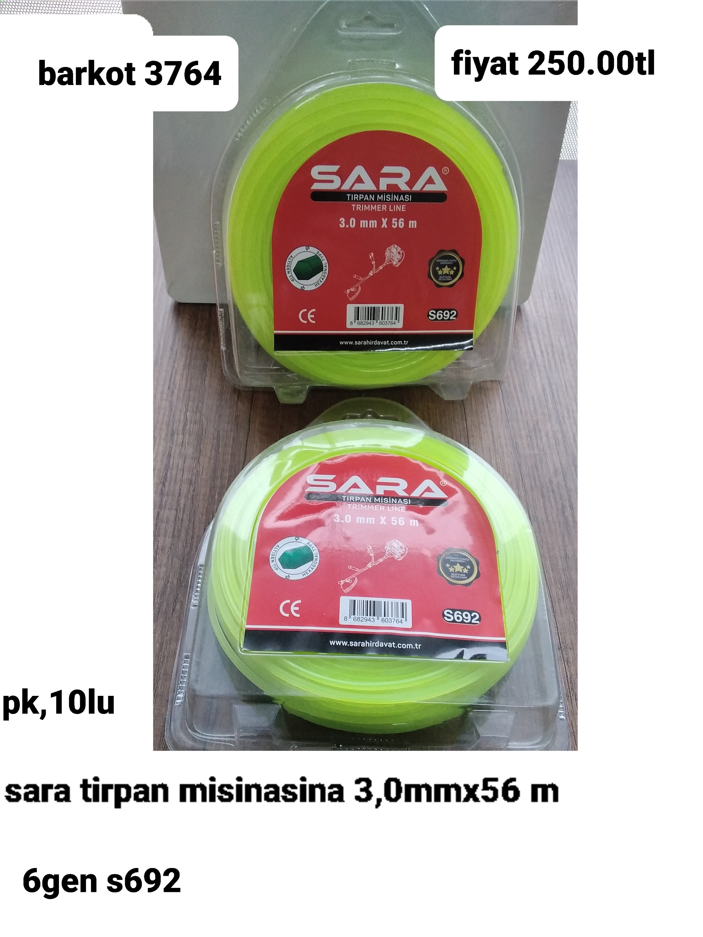 SARA TIRPAN MİSİNASI 3,00 MM*56 M  3764