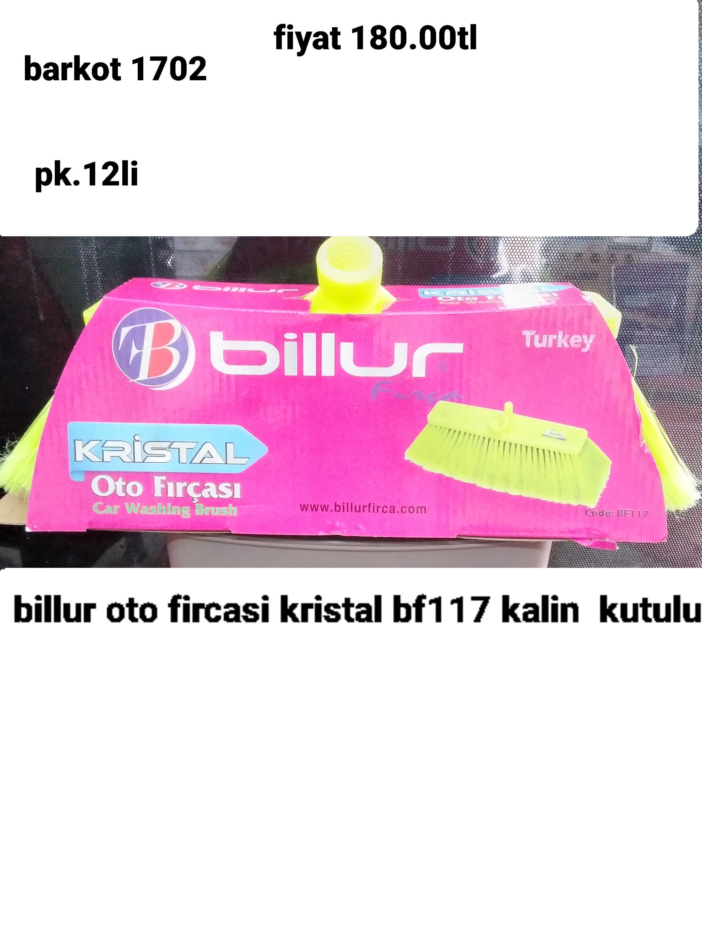 BİLLUR OTO FIRÇASI KRİSTAL  1702