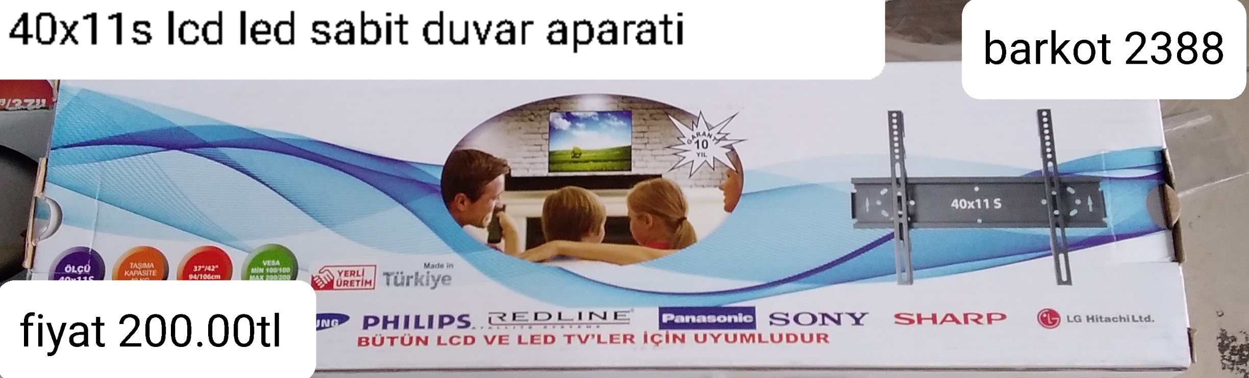 40*11 LCD LED SABİT DUVAR APARATI 2388