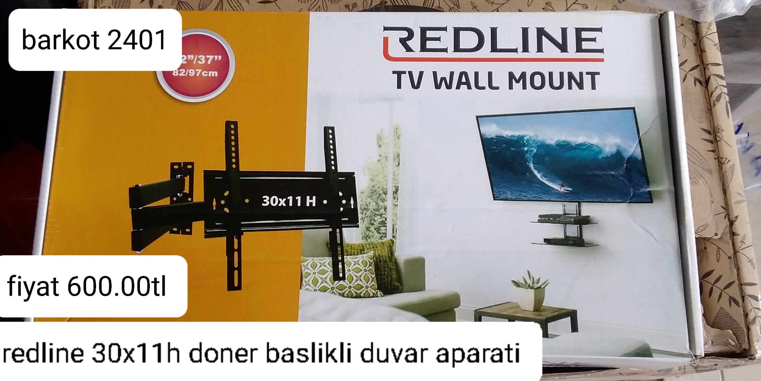 REDLİNE 30*11H DÖNER BAŞLIKLI DUVAR APARATI 2401