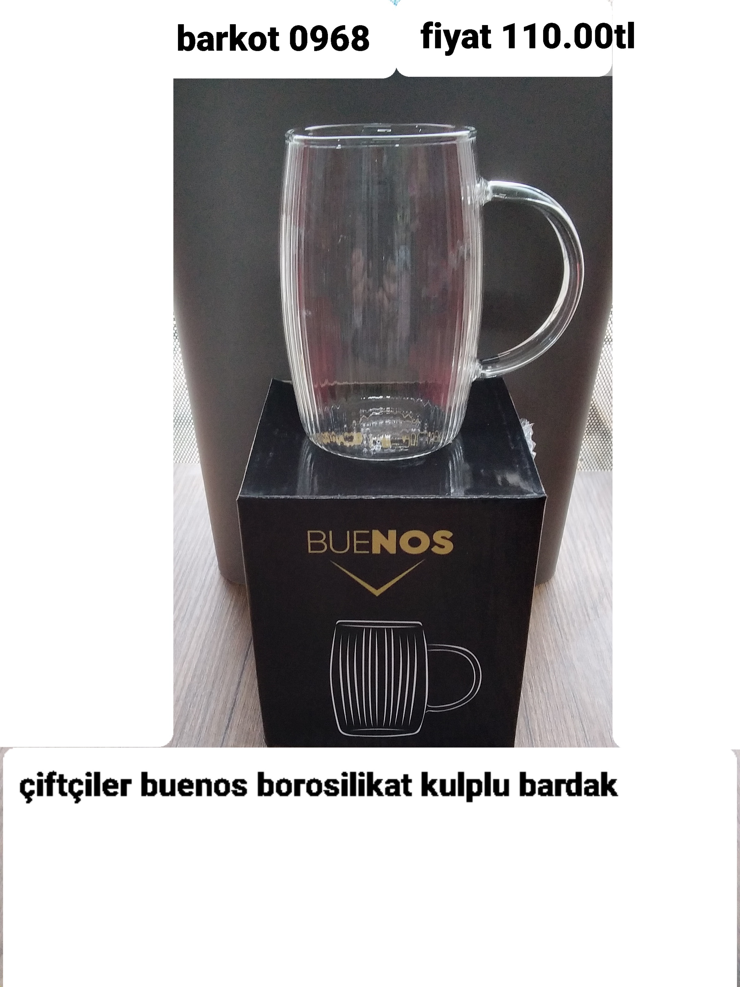 ÇİFTÇİLER BUENOS BOROSİLİKAT KULPLU BARDAK