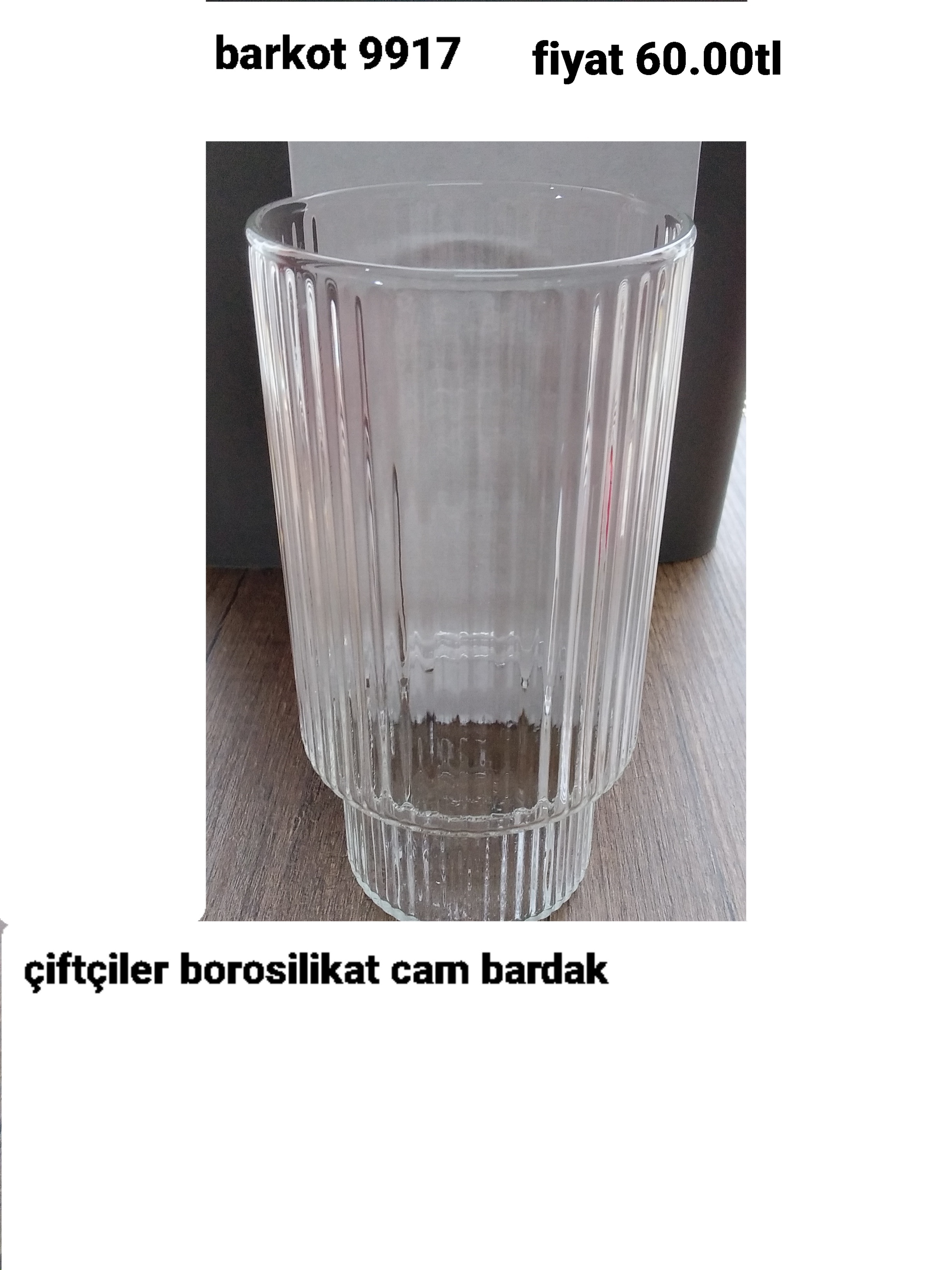 ÇİFTÇİLER  BOROSİLİKAT CAM BARDAK 9917