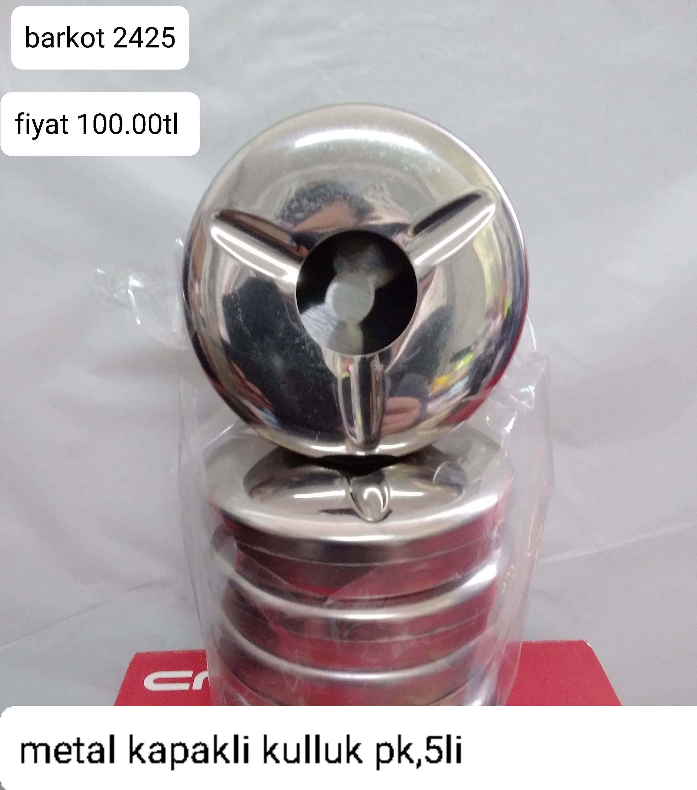 METAL KAPAKLI KULLUK PK,5Lİ 2425