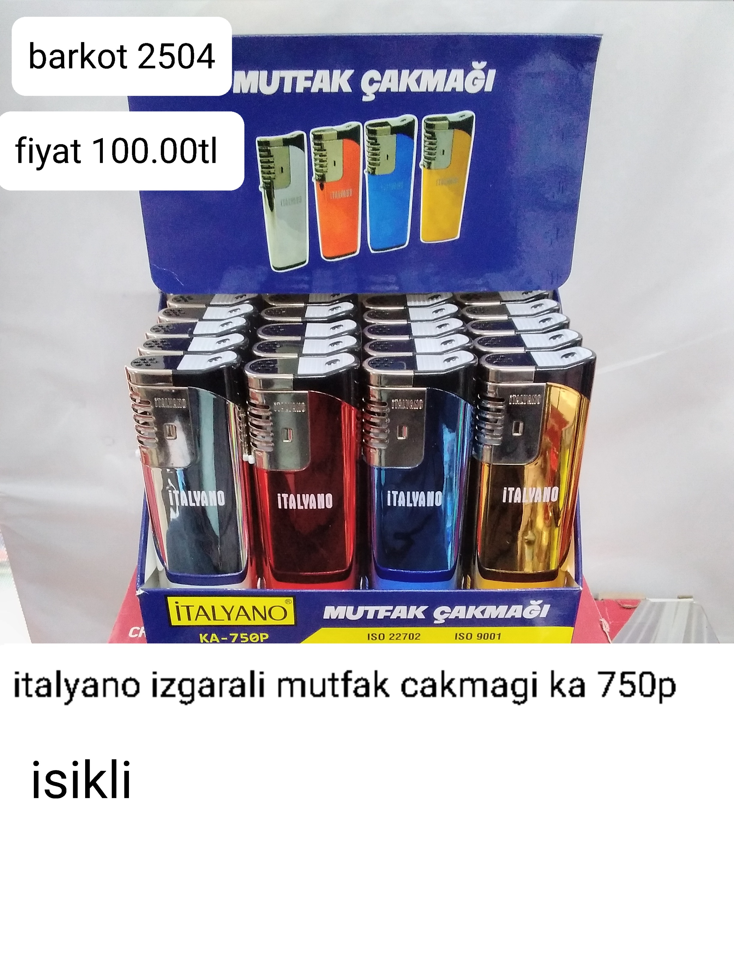 İTALYANO IZGARALI MUTFAK ÇAKMAĞI IŞIKLI 2504