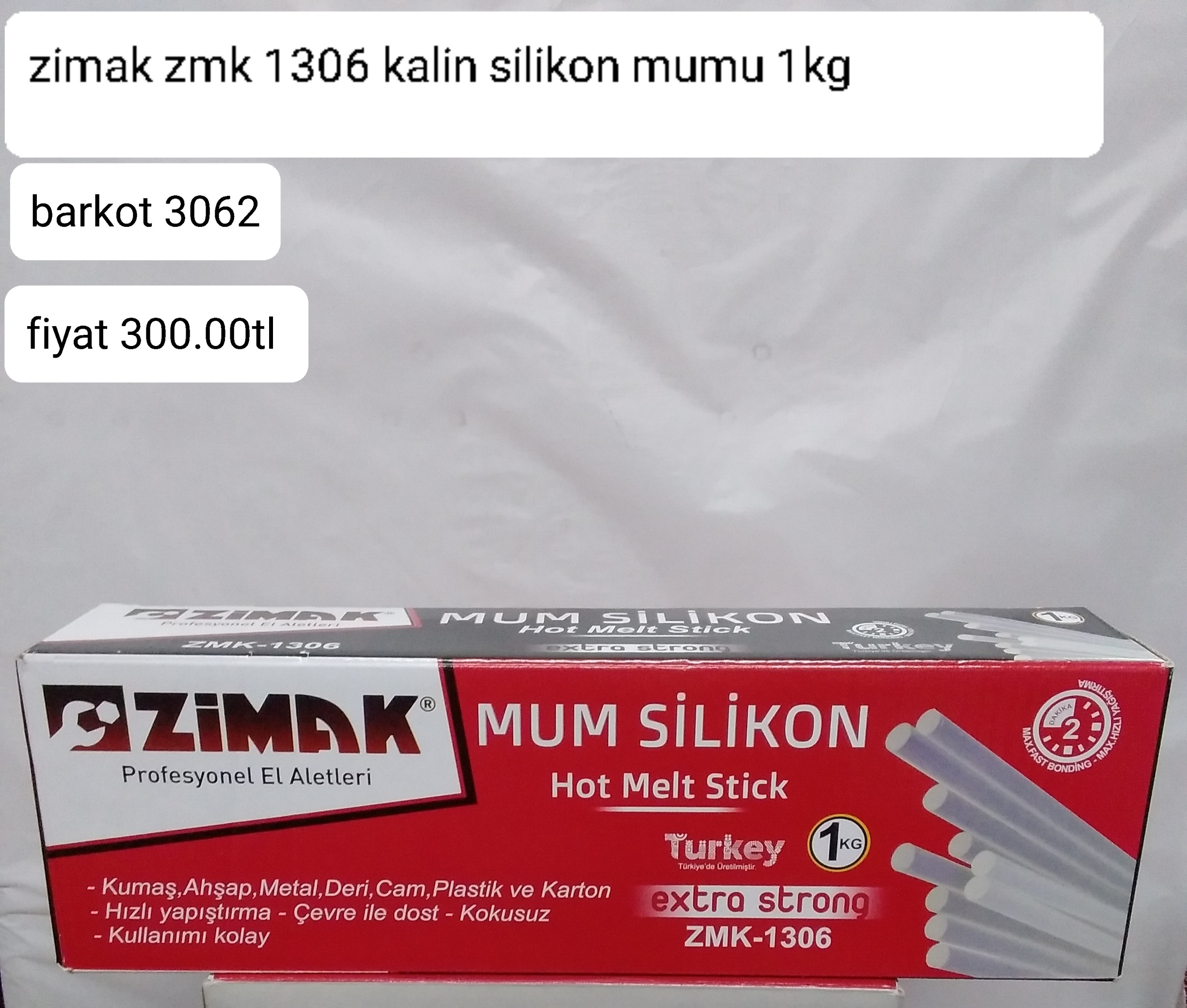 ZİMAK ZMK 1306 KALIN SİLİKON MUMU 1KG 3062