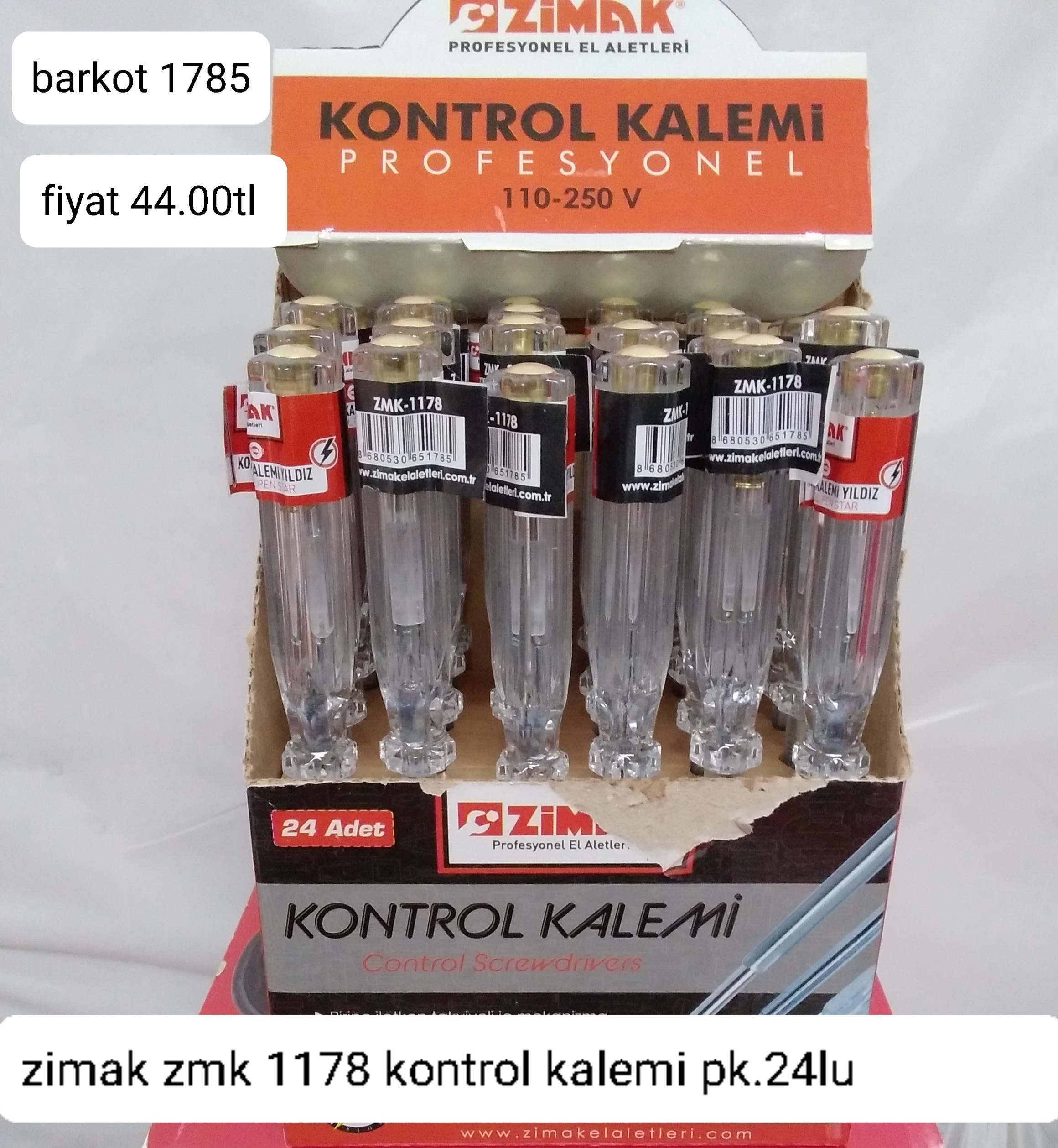 ZİMAK ZMK 1178 KONTROL KALEMİ PK,24LÜ 1785