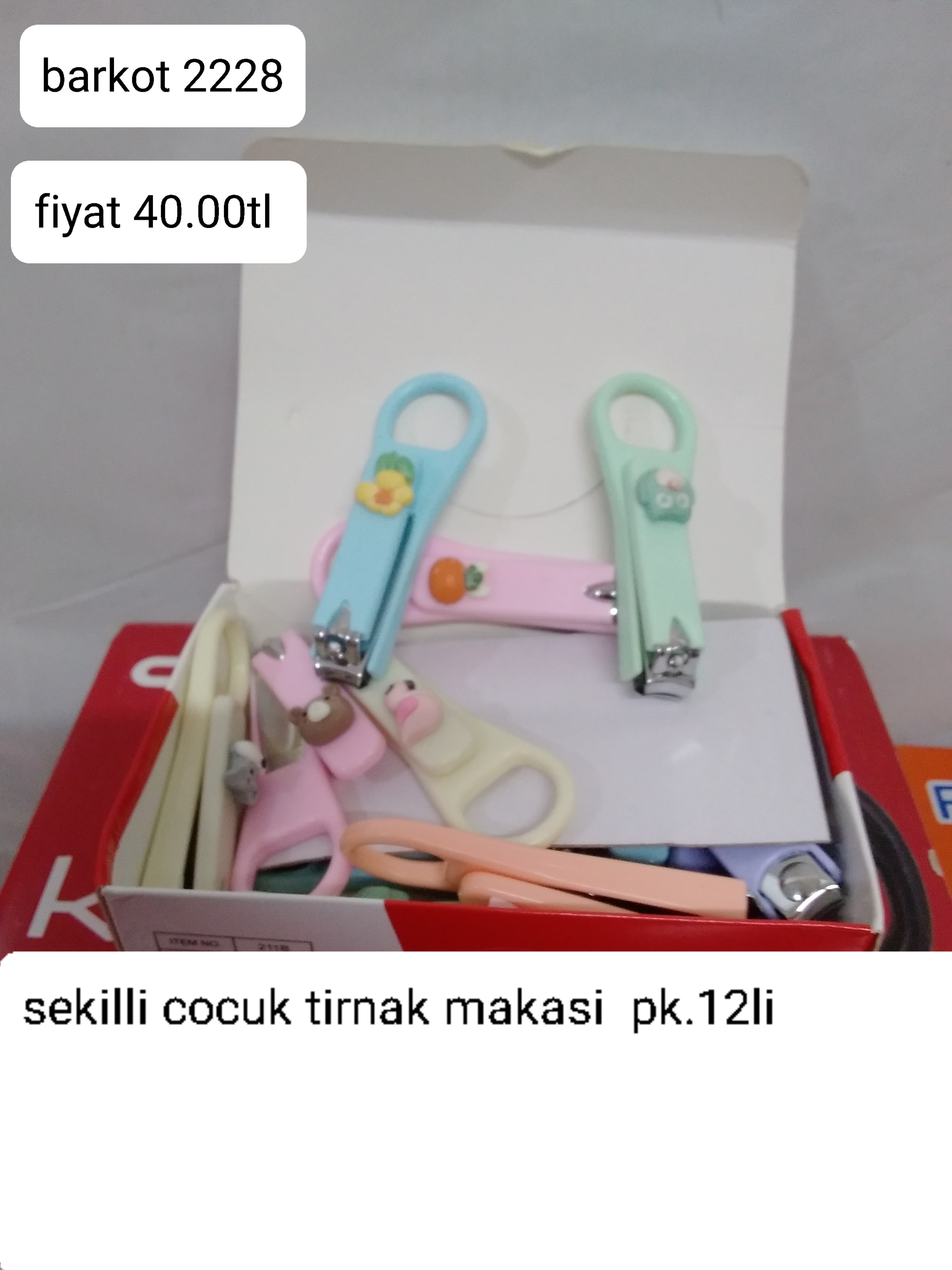 ŞEKİLLİ ÇOCUK TIRNAK MAKASI PK 12 Lİ 2228