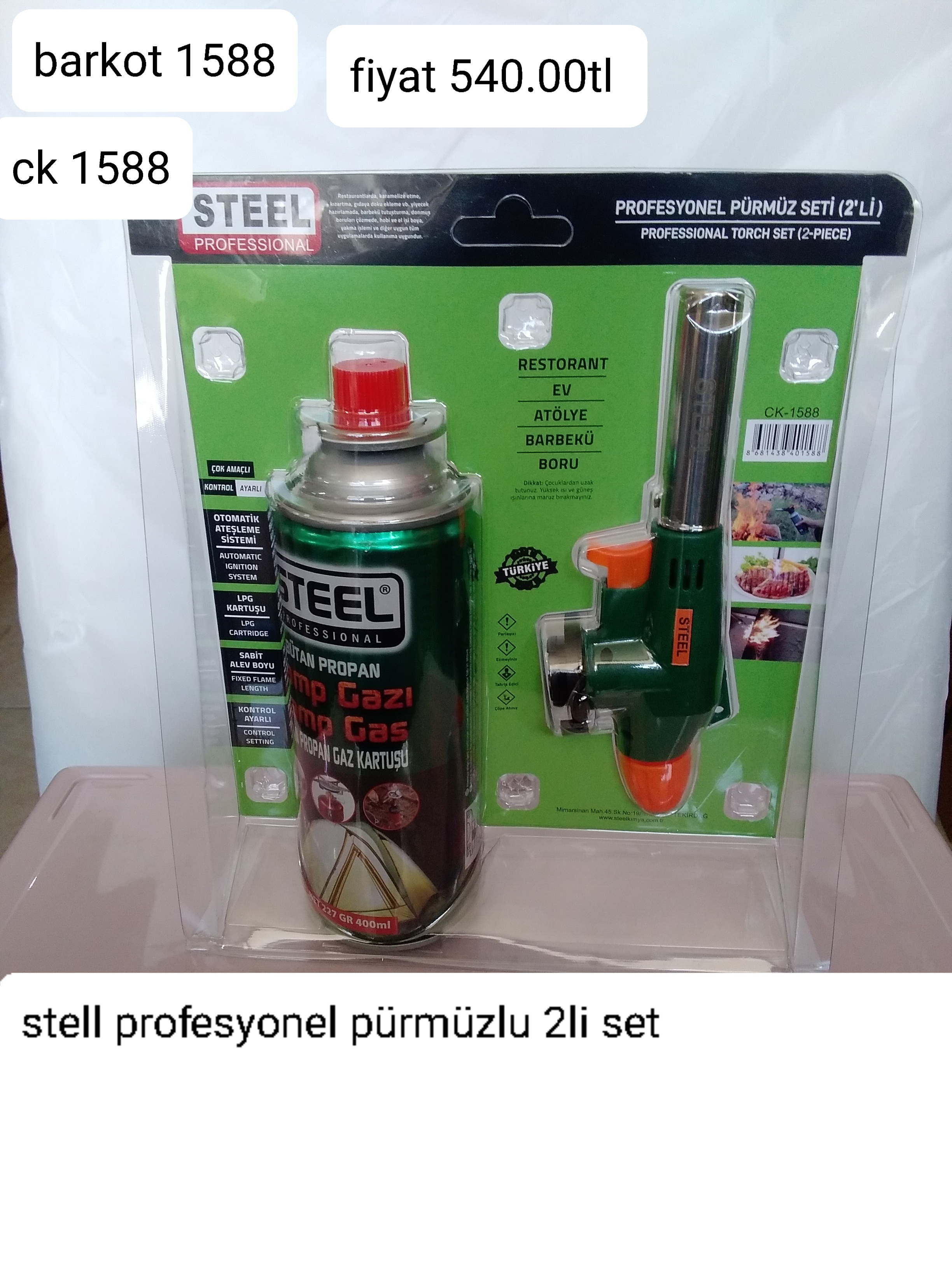 STELL PROFESYONEL PÜRMÜZLÜ 2Lİ SET 1588