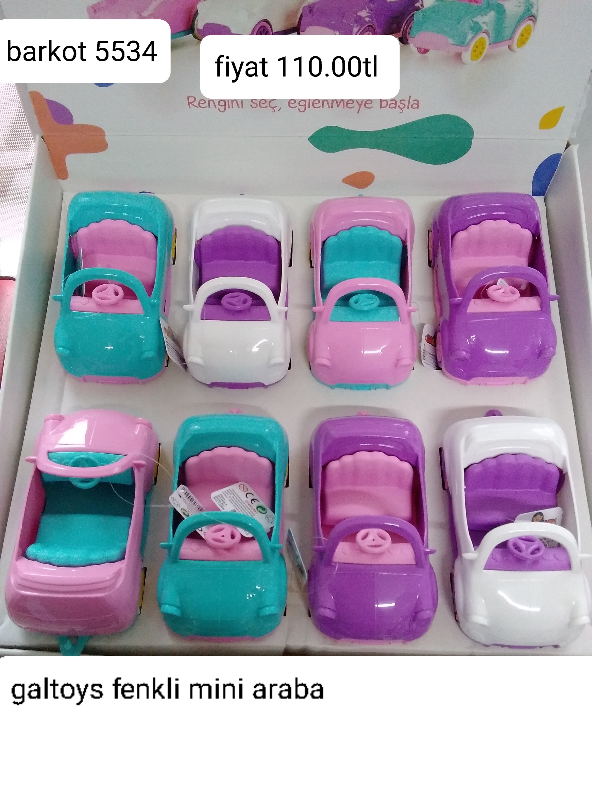 GALTOYS RENKLİ MİNİK ARABA 5534