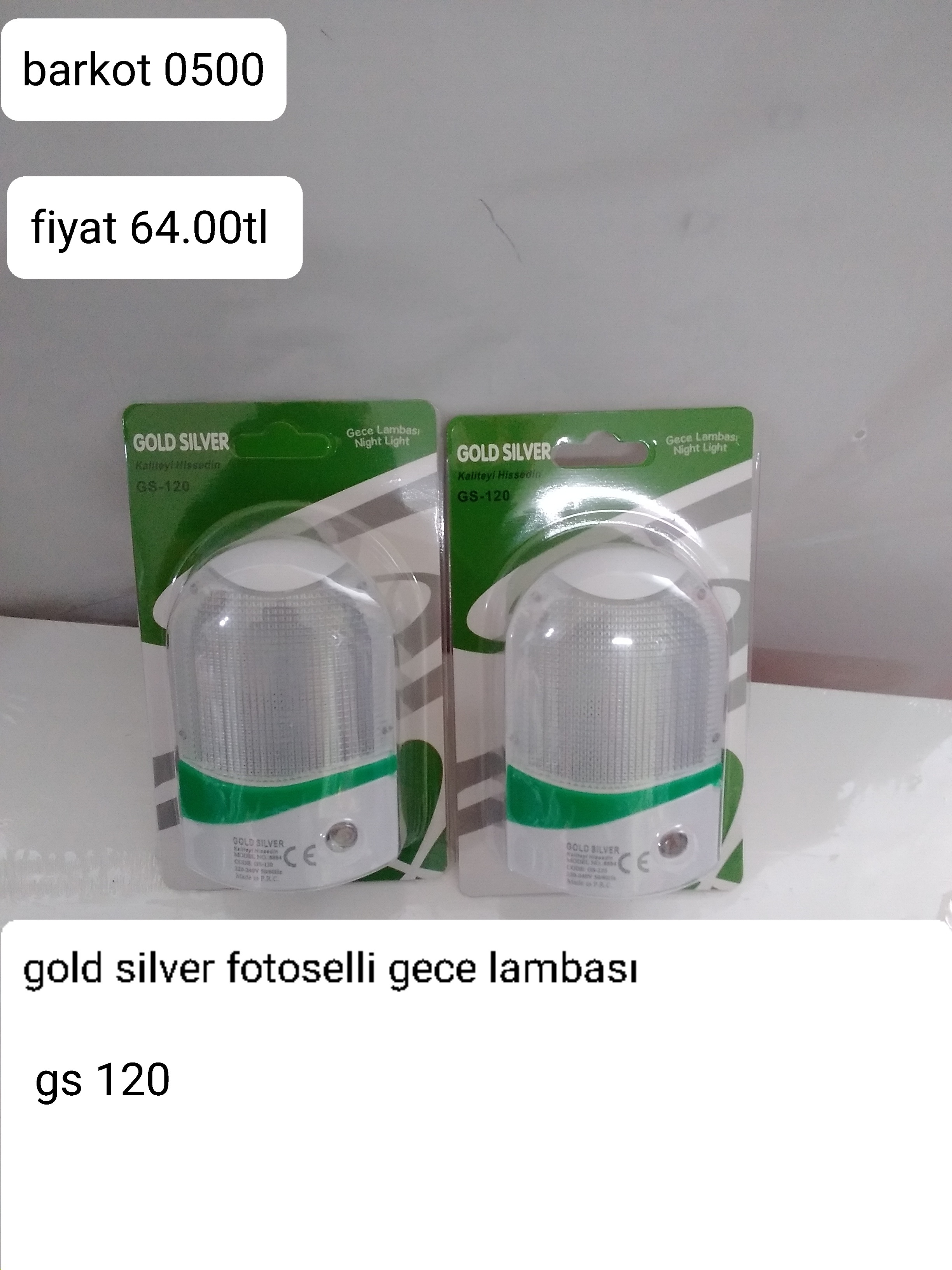 GOLD SİLVER FOTOSELLİ GECE LAMBASI GS 120 0500