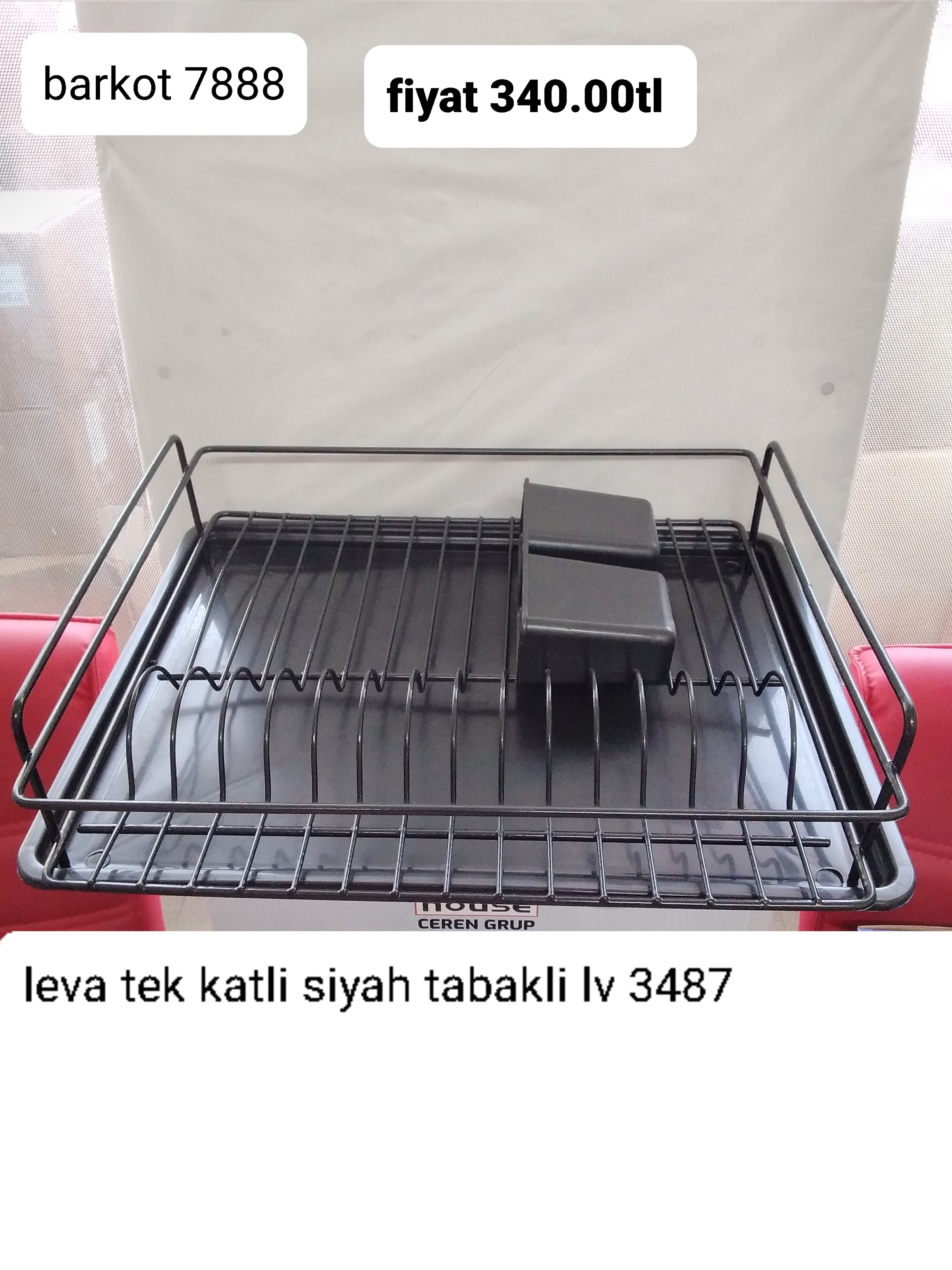 LEVA TEK KATLI SİYAH TABAKLIK 7888