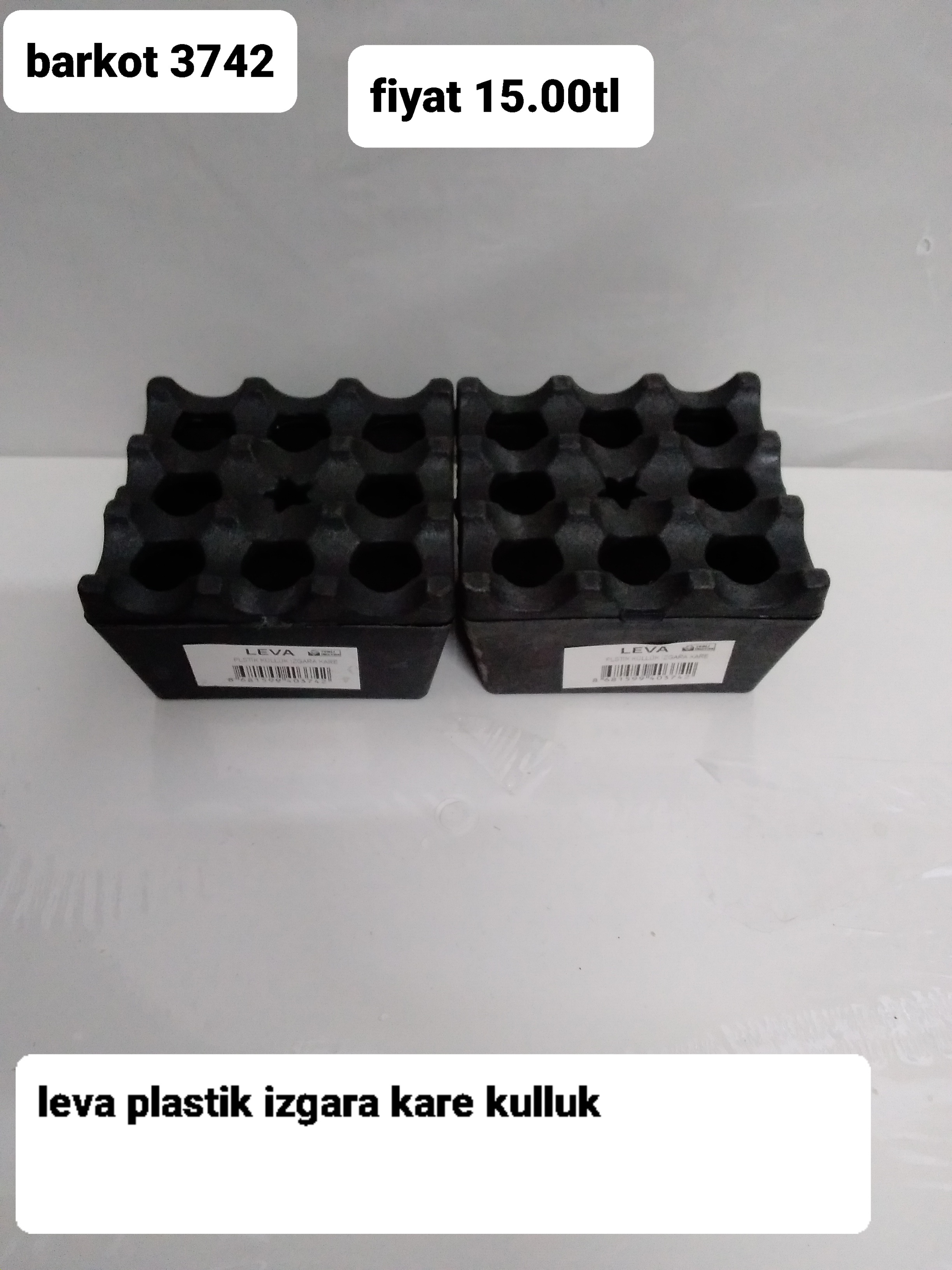 LEVA PLASTİK IZGARA KARE KÜLLÜK 3742