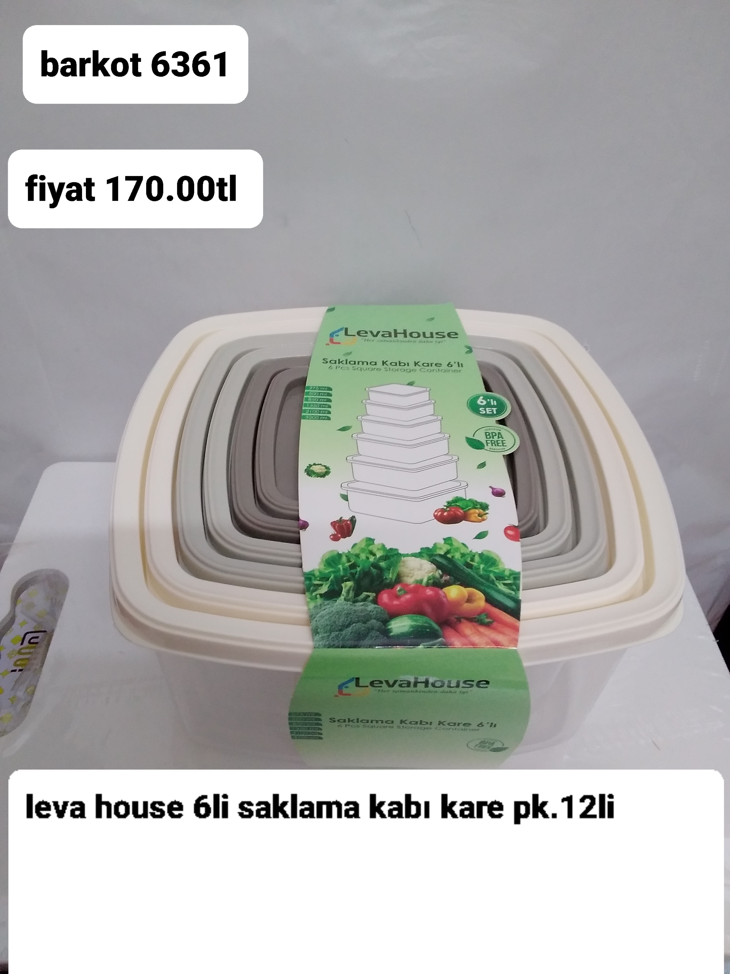 LEVA HOUSE 6LI SAKLAMA KABI KARE 6361