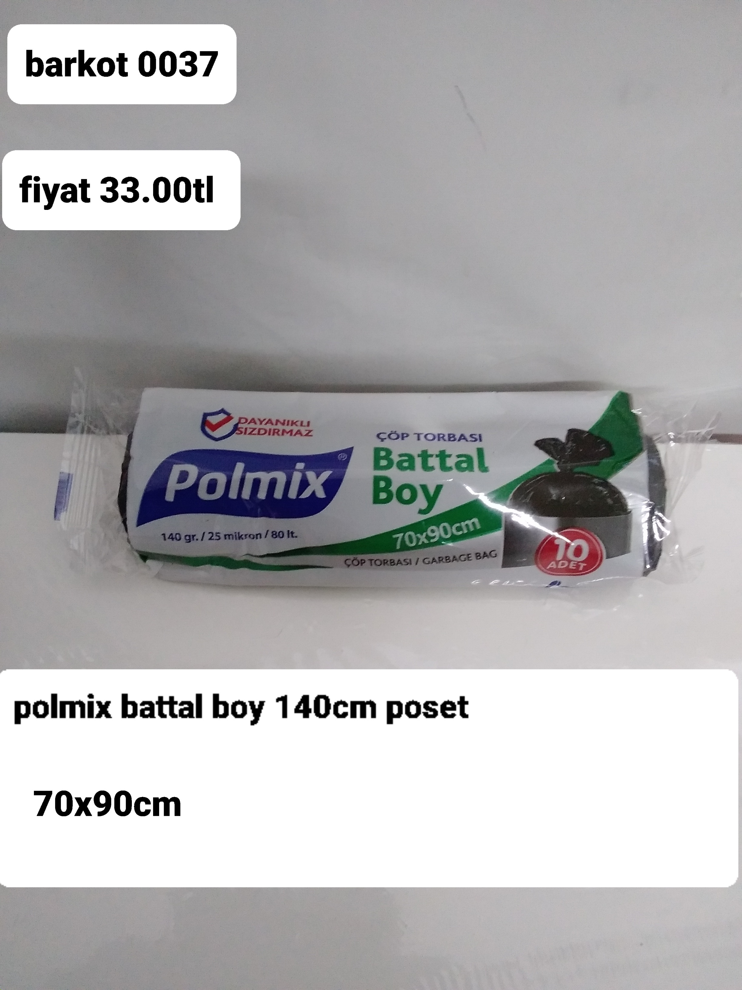 POLMİX BATTAL BOY 140GR POŞET 70*90CM 0037