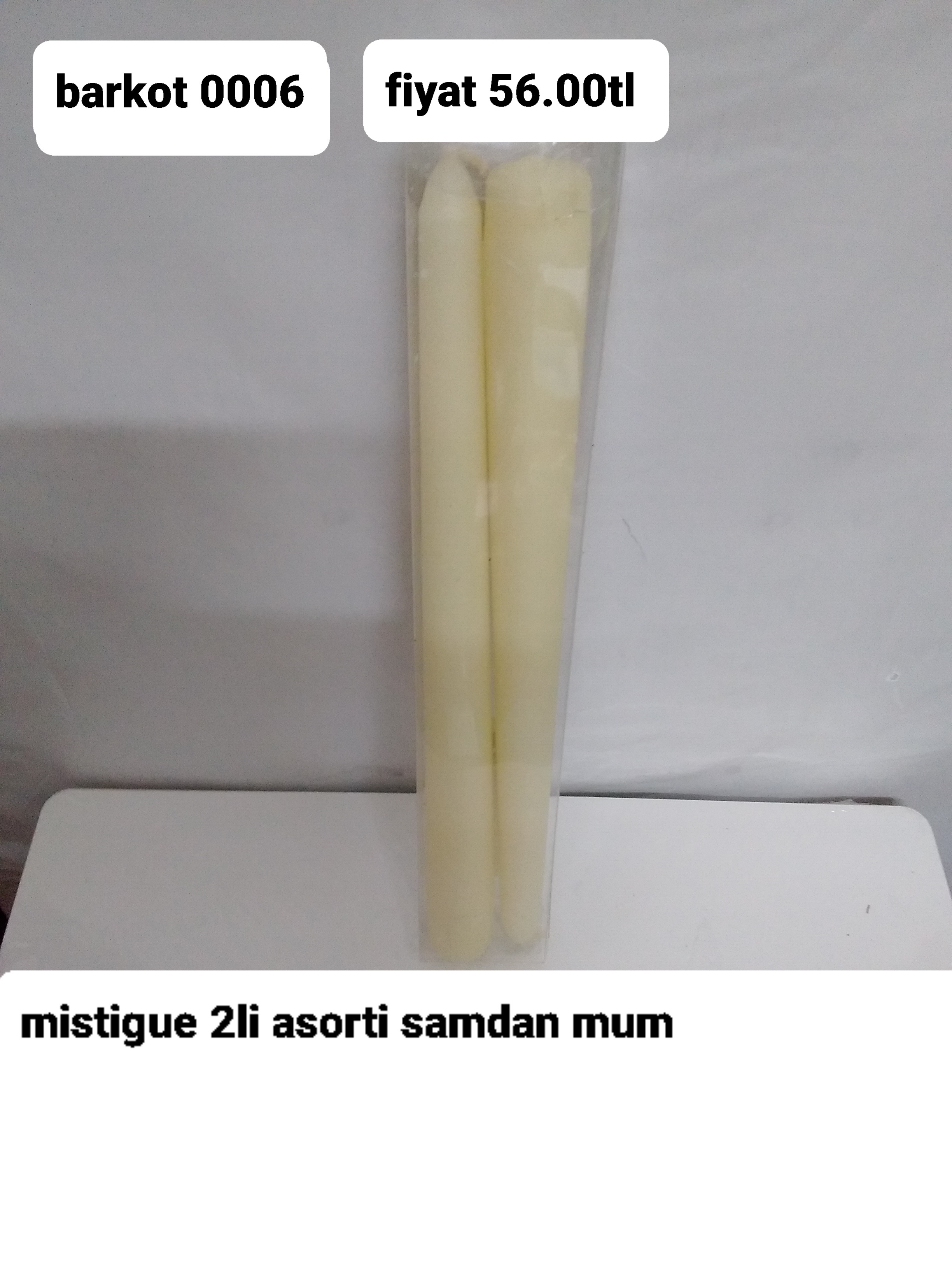 MİSTİGUE 2 Lİ ASORTİ SAMDAN MUM 0006