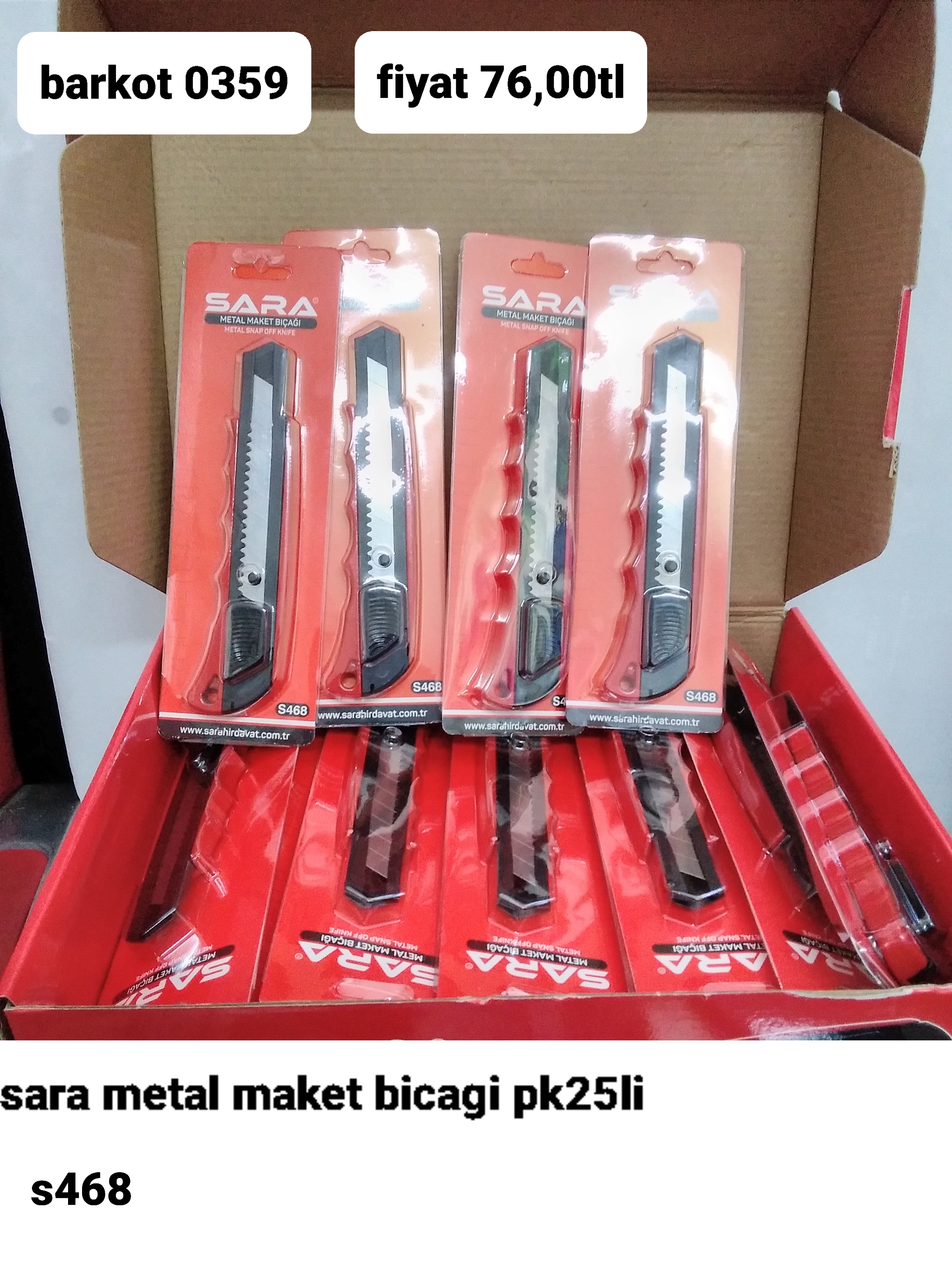 SARA METAL MAKET BIÇAĞI 0359