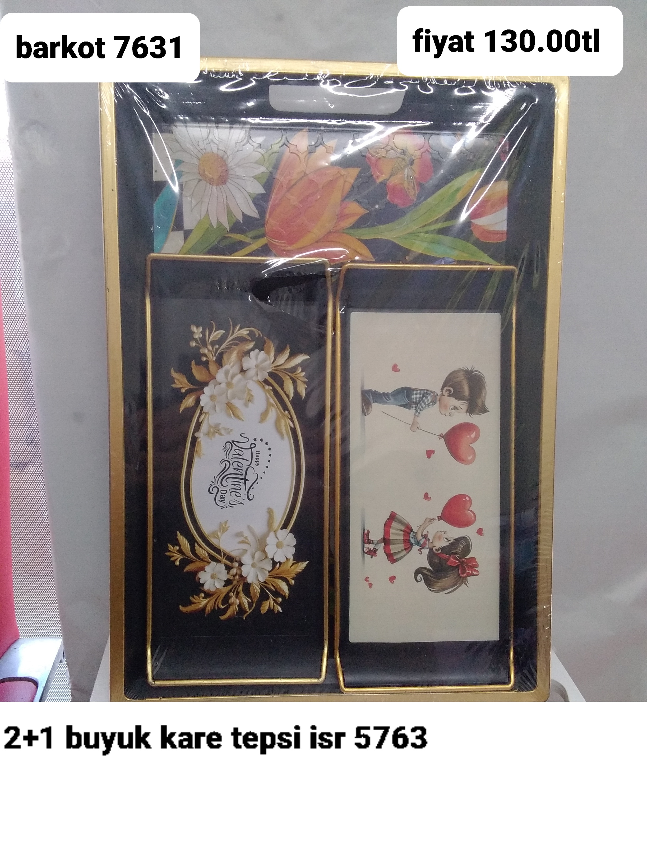 2+1 BÜYÜK KARE TEPSİ İSR 5763 7631