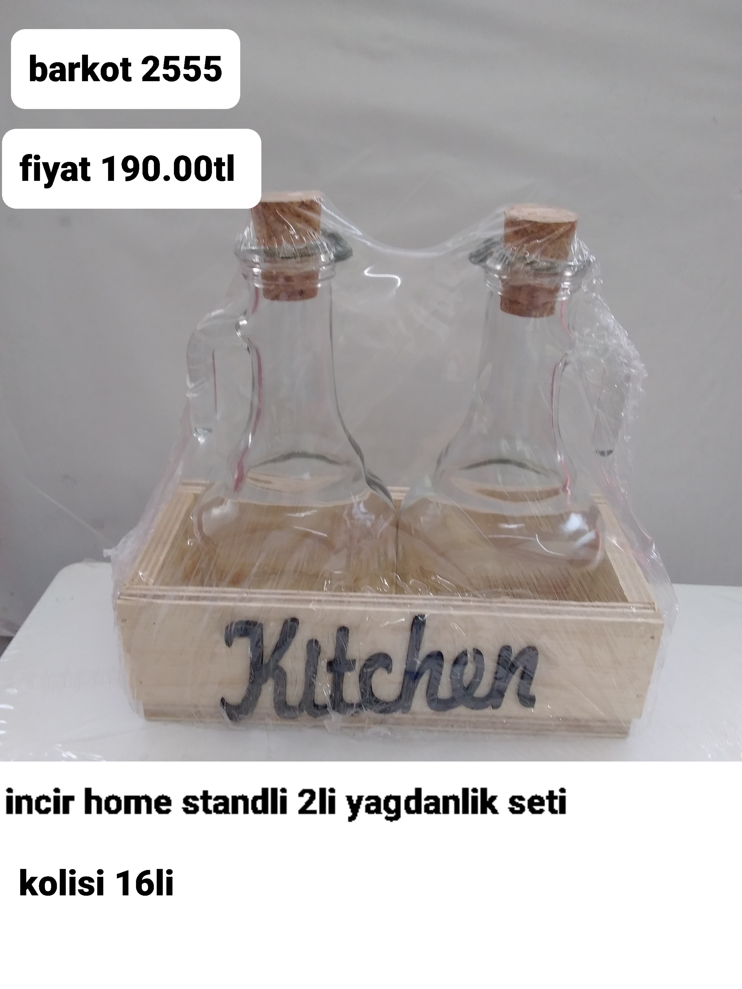 İNCİR HOME STANDLI 2Lİ YAĞDANLIK SETİ 2555