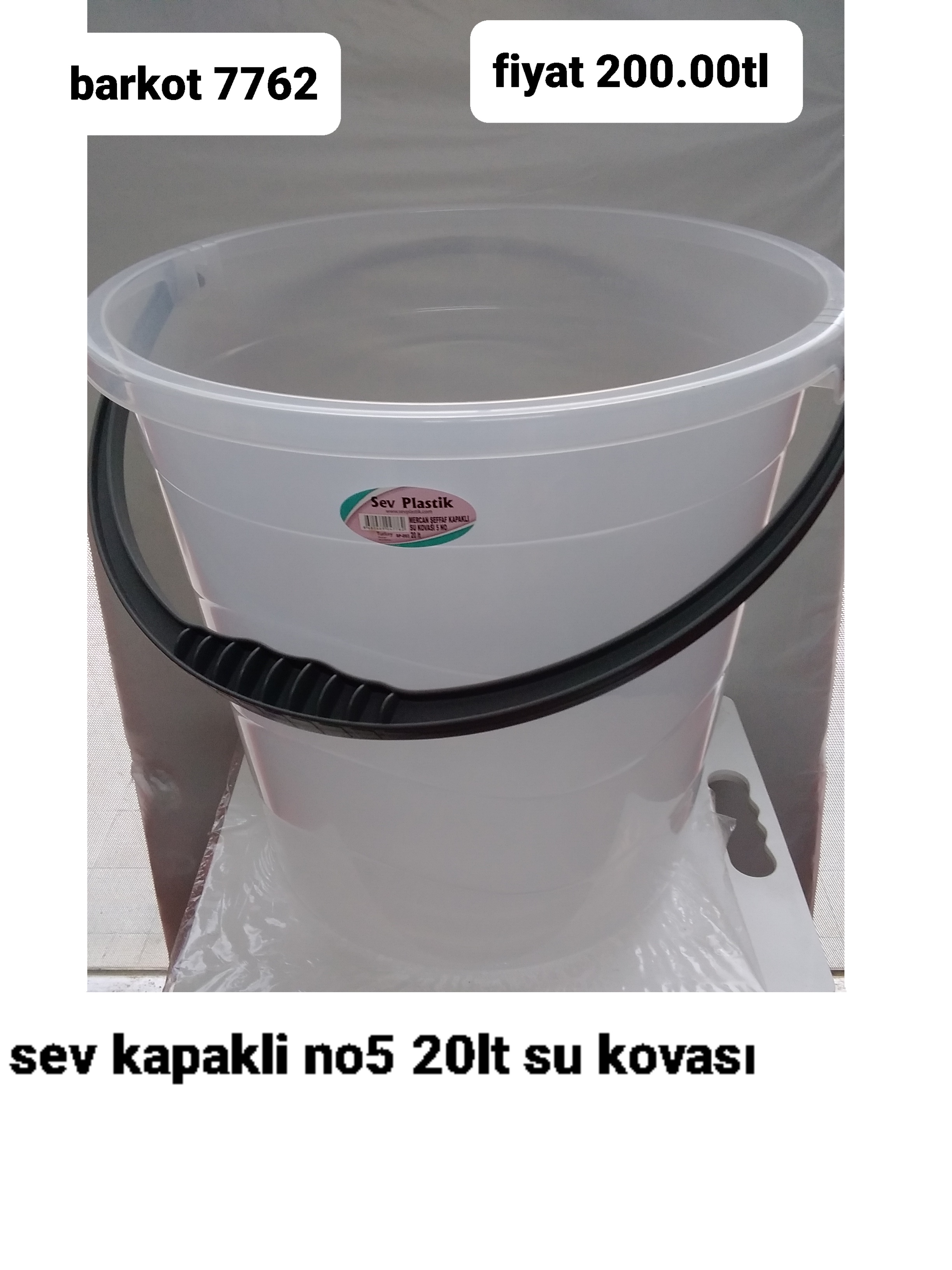 SEV KAPAKLI NO 5 20LT SU KOVASI 7762