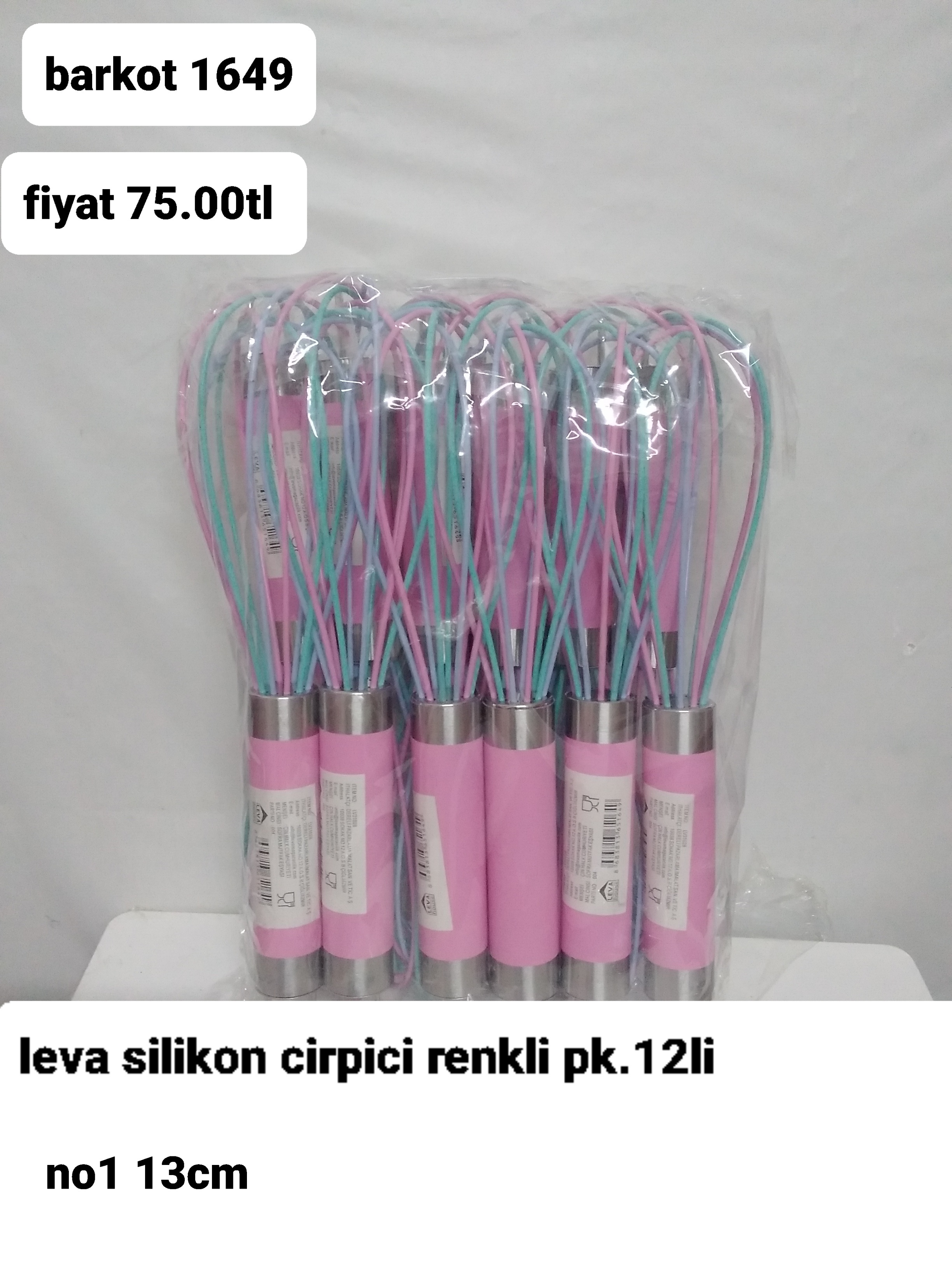 LEVA SİLİKON ÇIRPICI RENKLİ 13CM 1649
