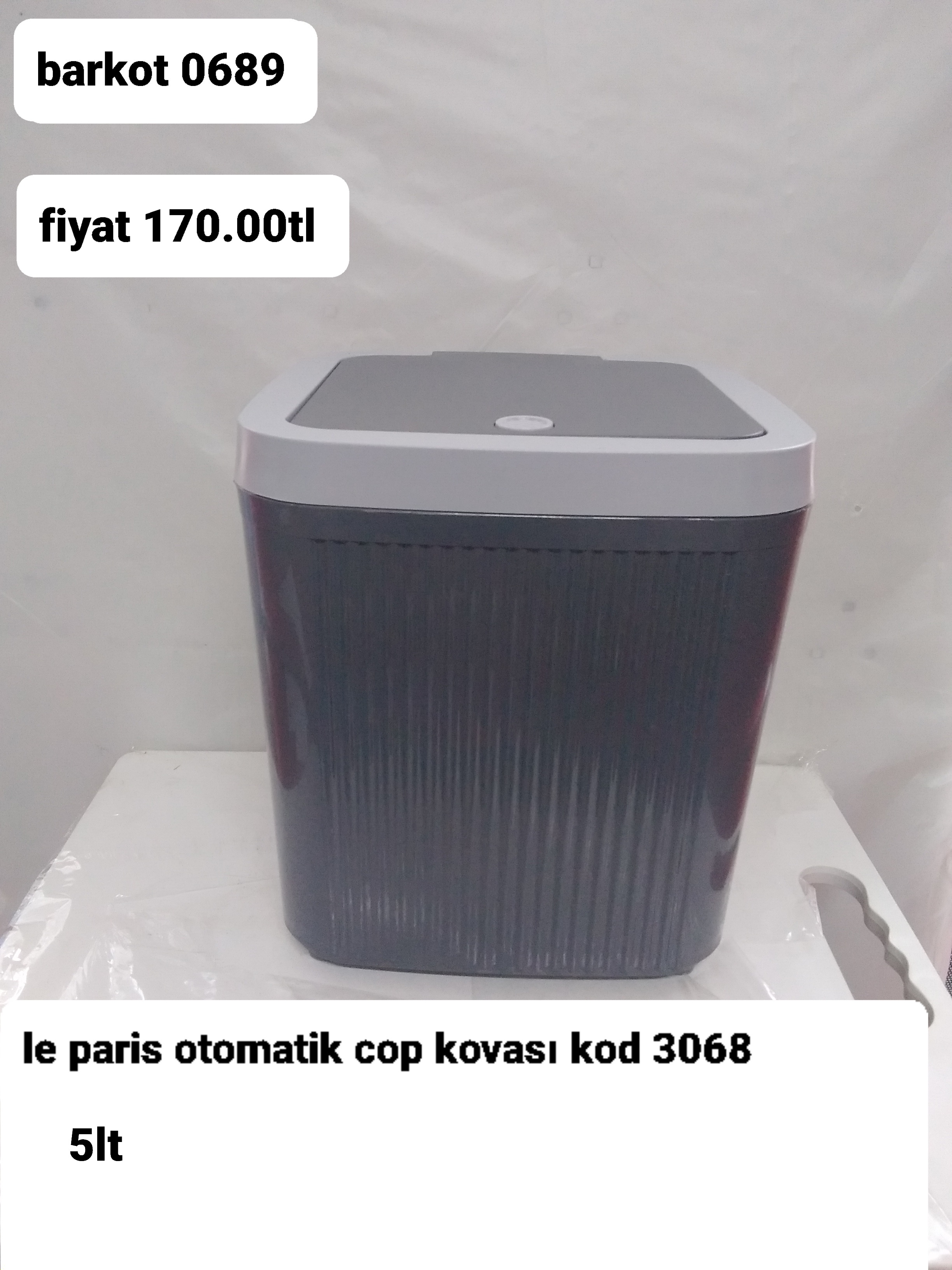 LE PARİS OTOMATİK ÇÖP KOVASI 5LT 0689