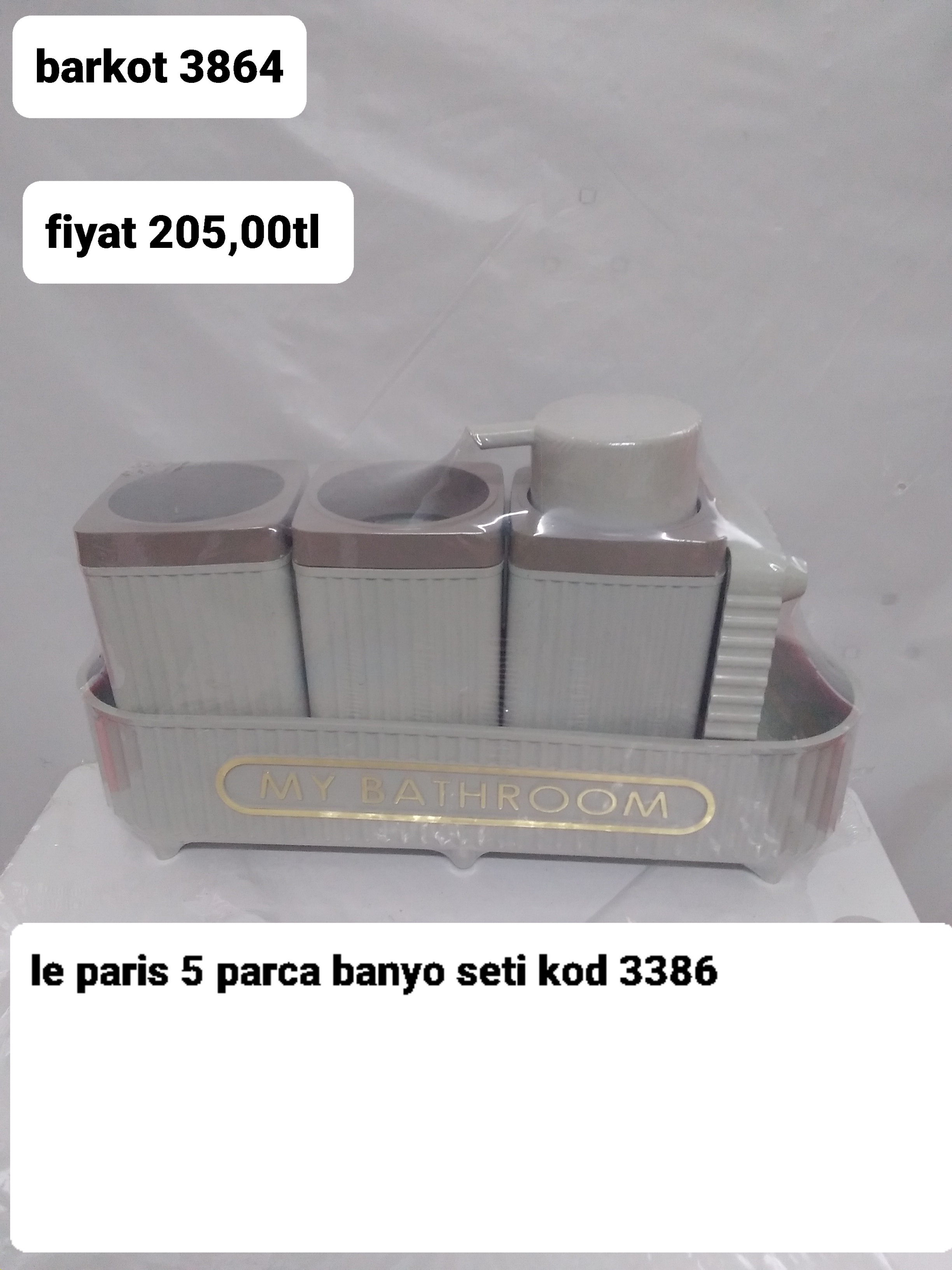 LE PARİS 5 PARÇA BANYO SETİ 3864