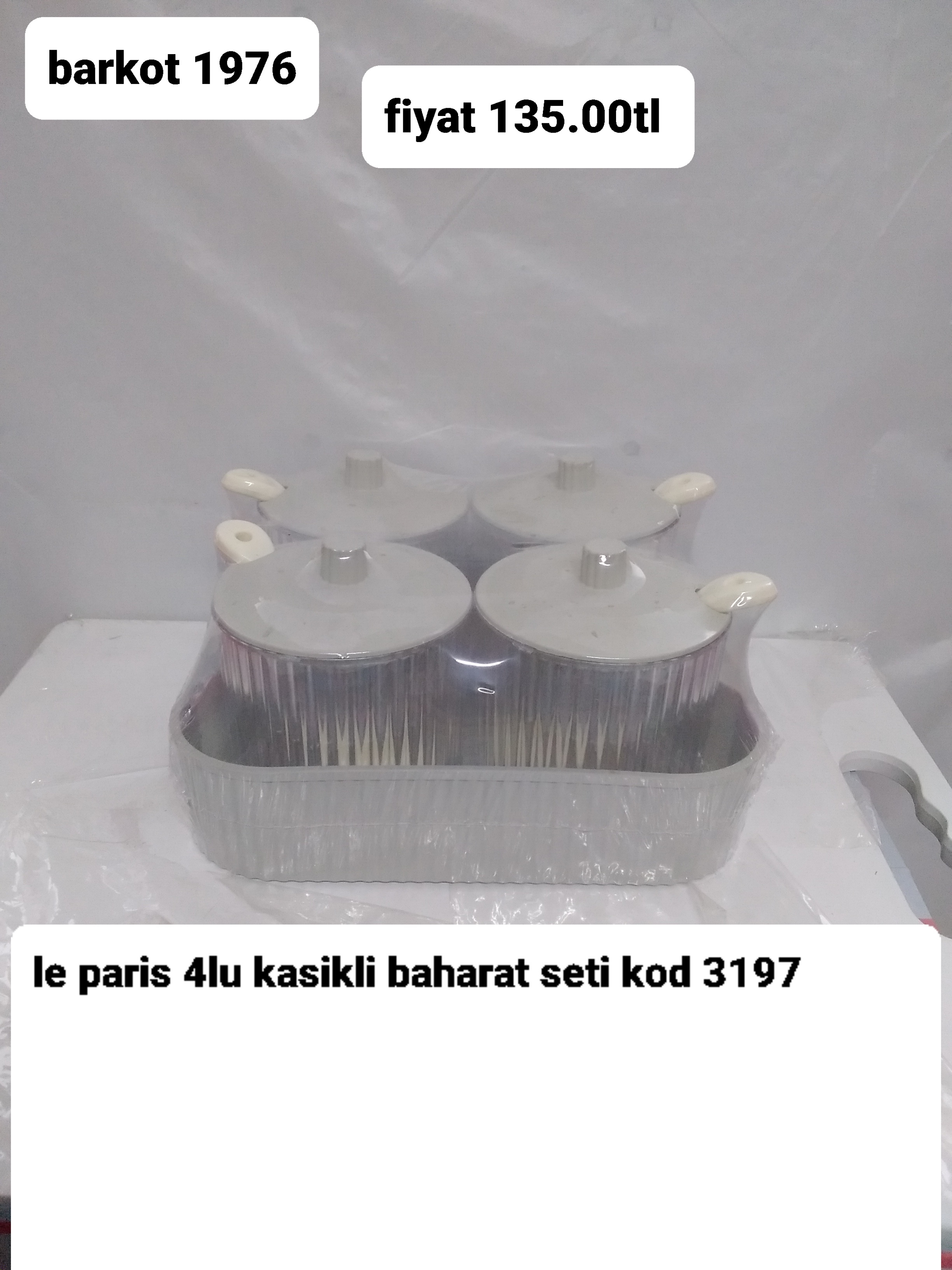 LE PARİS 4 LÜ KAŞIKLI BAHARAT SETİ 1976