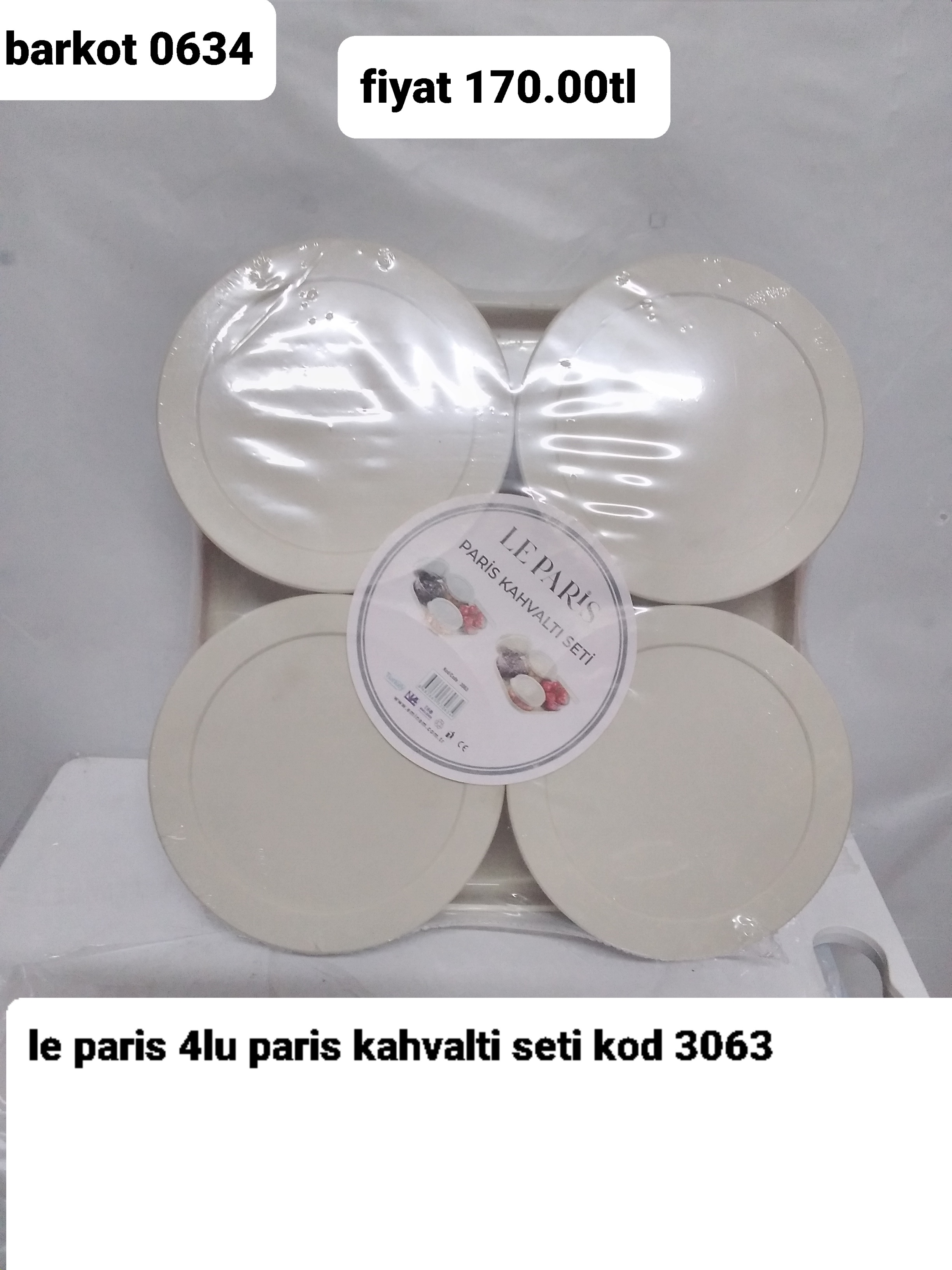 LE PARİS 4LÜ PARİS KAHVALTI SETİ 0634