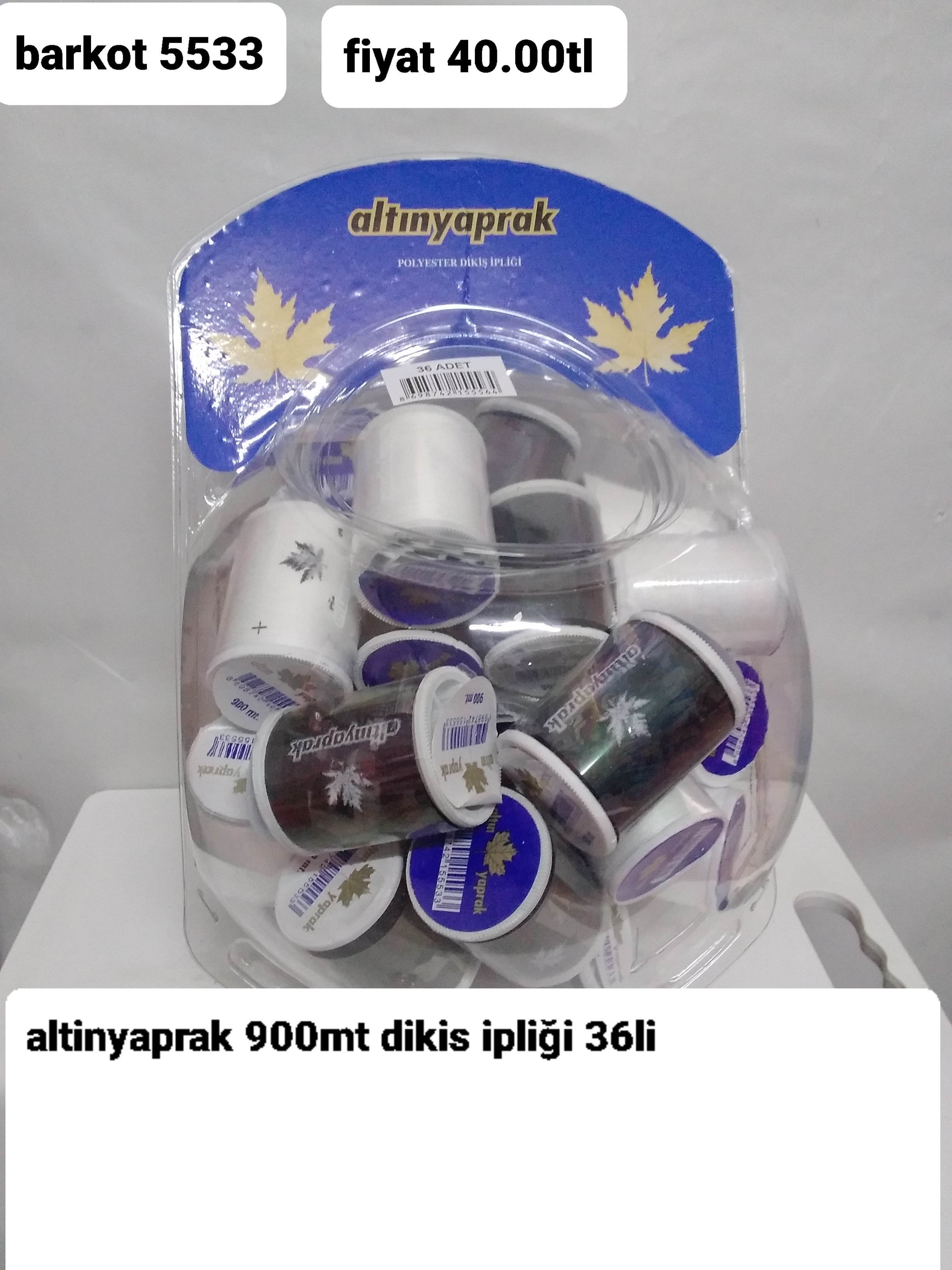 ALTINYAPRAK 900MT DİKİŞ İPLİĞİ 36 LI 