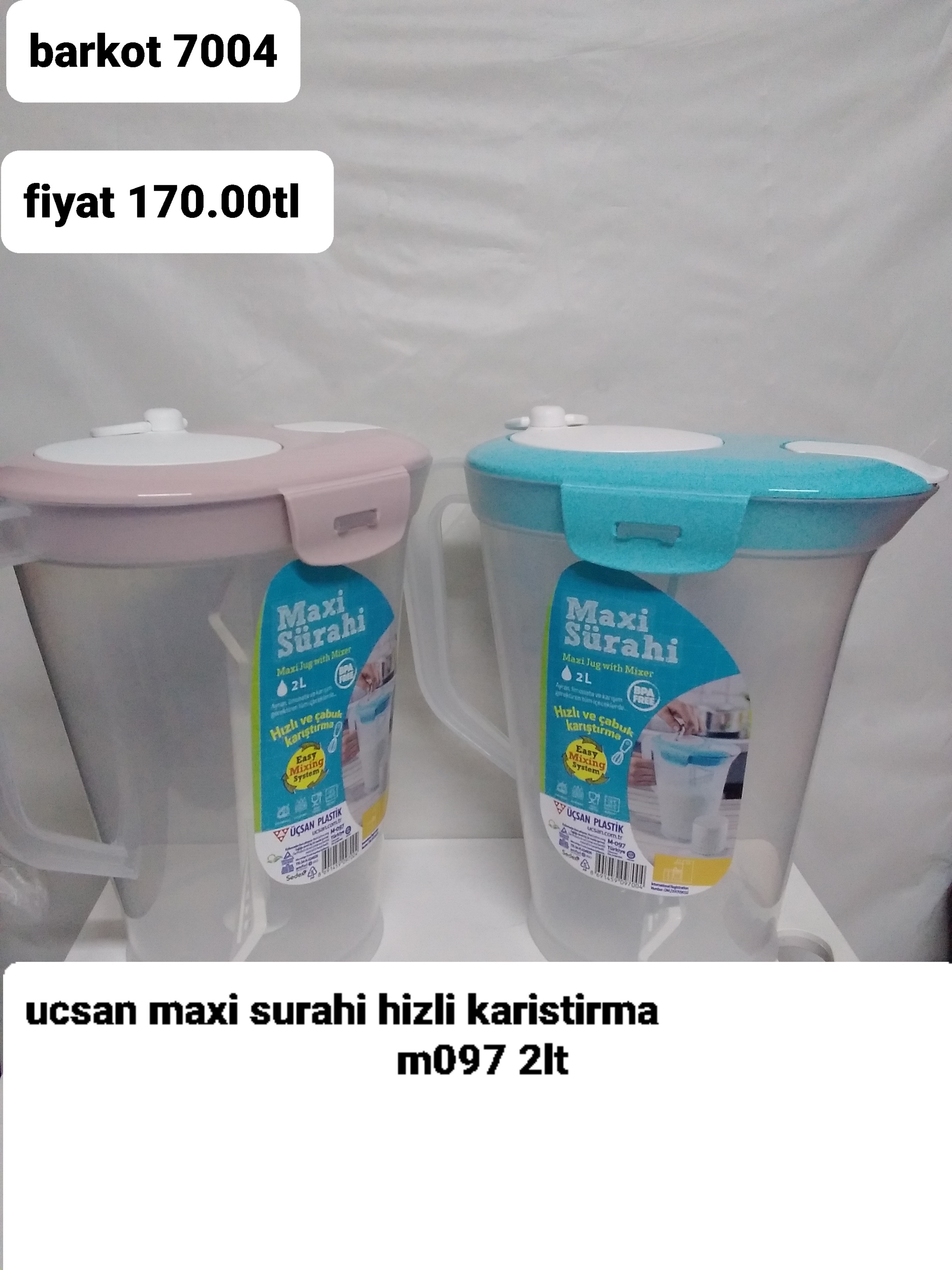 ÜÇSAN MAXİ SÜRAHİ HIZLI KARIŞTIRMA 2LT 7004