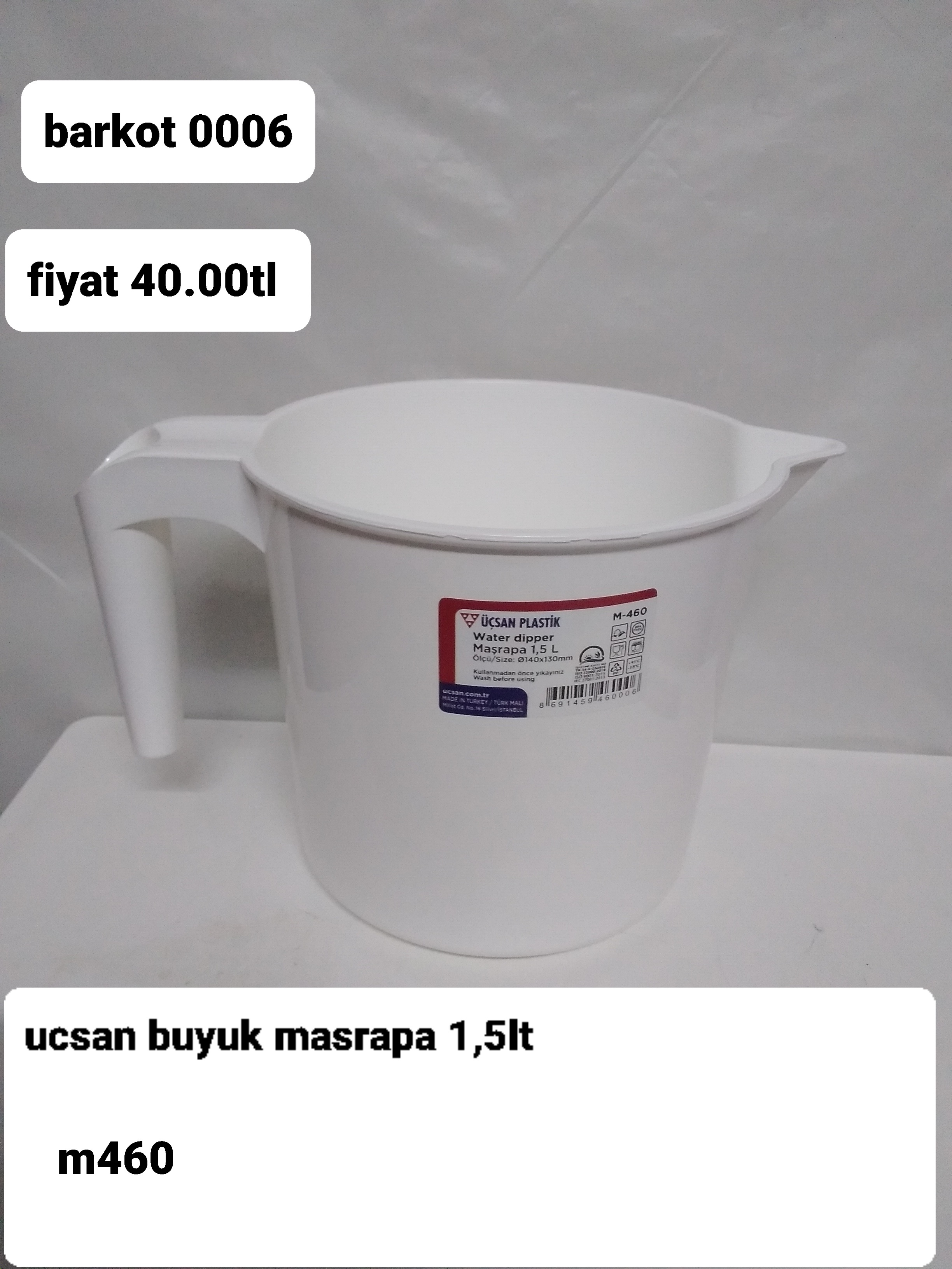 ÜÇSAN BÜYÜK MASRAPA 1,5LT 0006